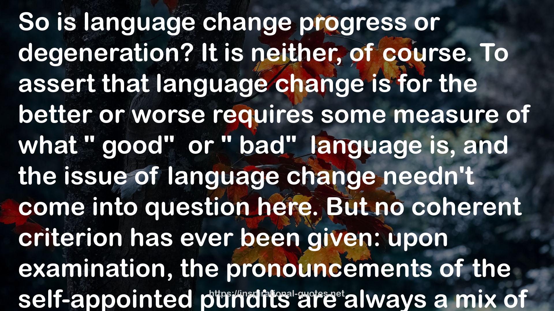 that language change  QUOTES