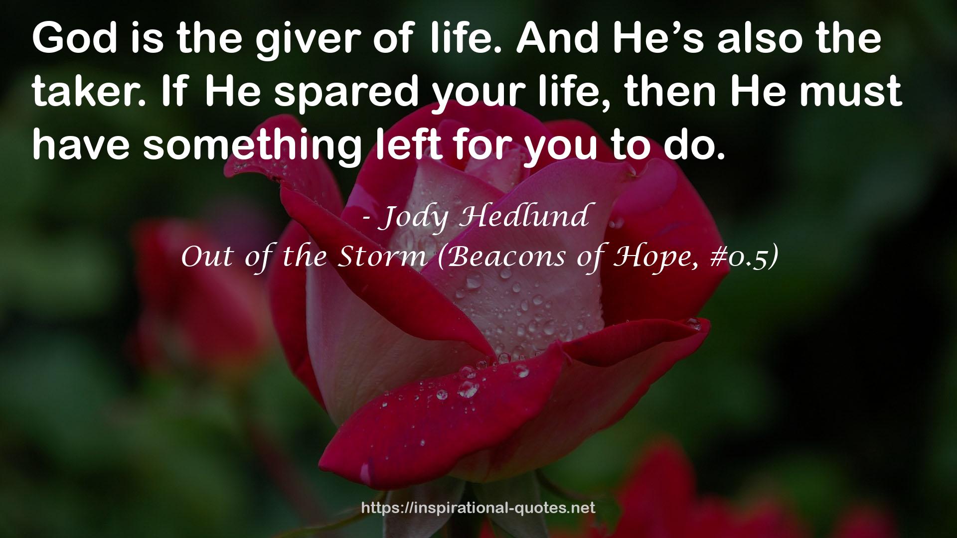 Out of the Storm (Beacons of Hope, #0.5) QUOTES