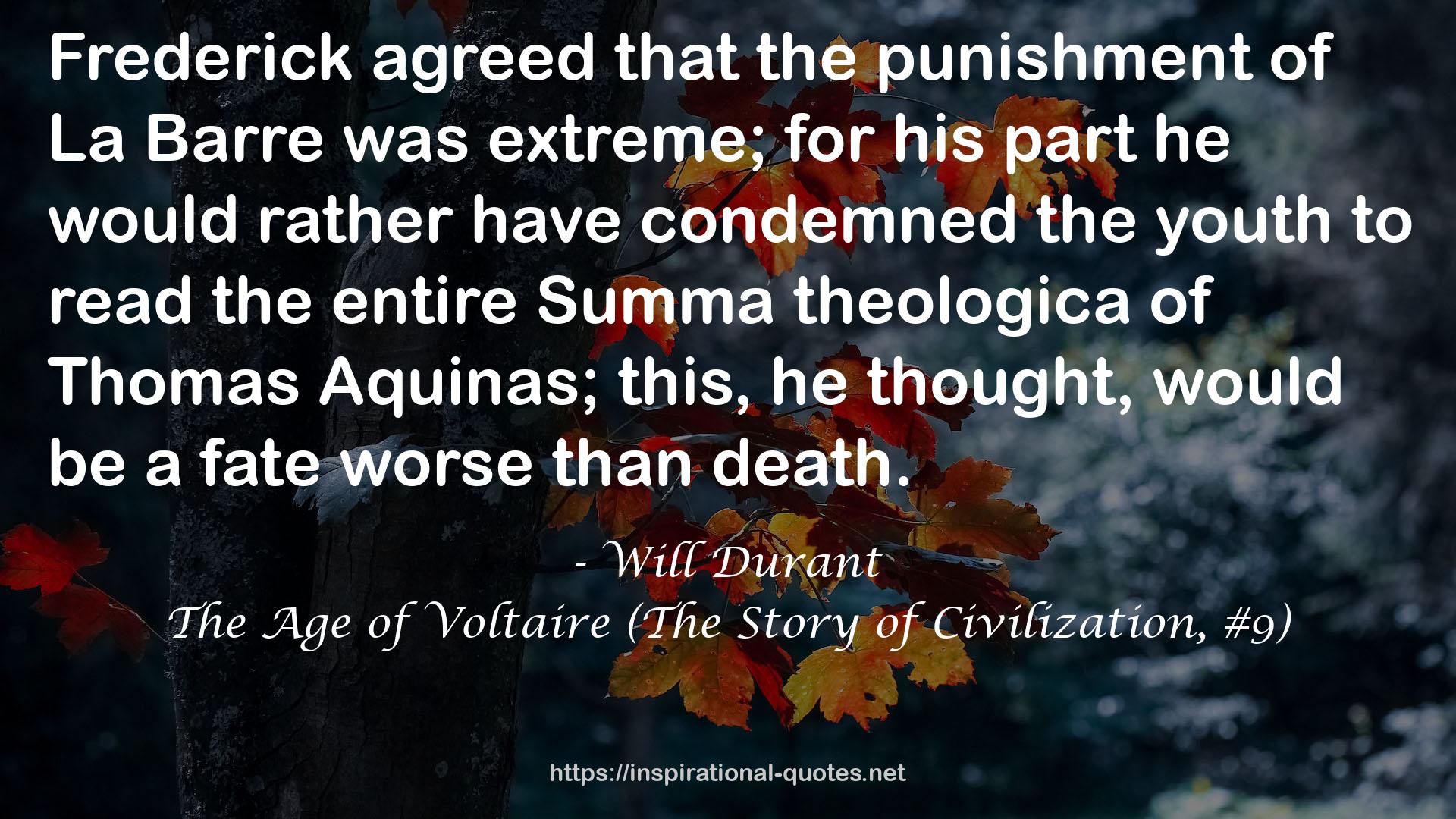 The Age of Voltaire (The Story of Civilization, #9) QUOTES