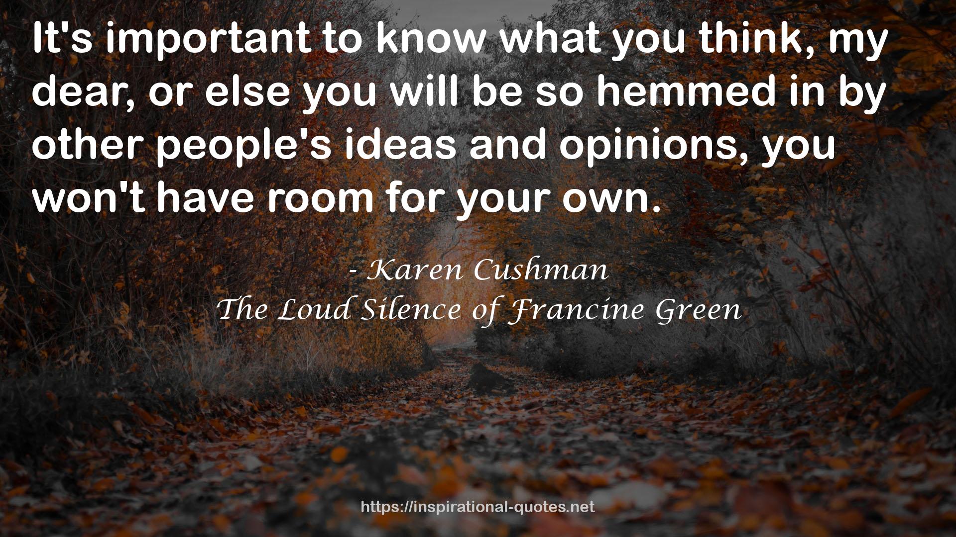 The Loud Silence of Francine Green QUOTES