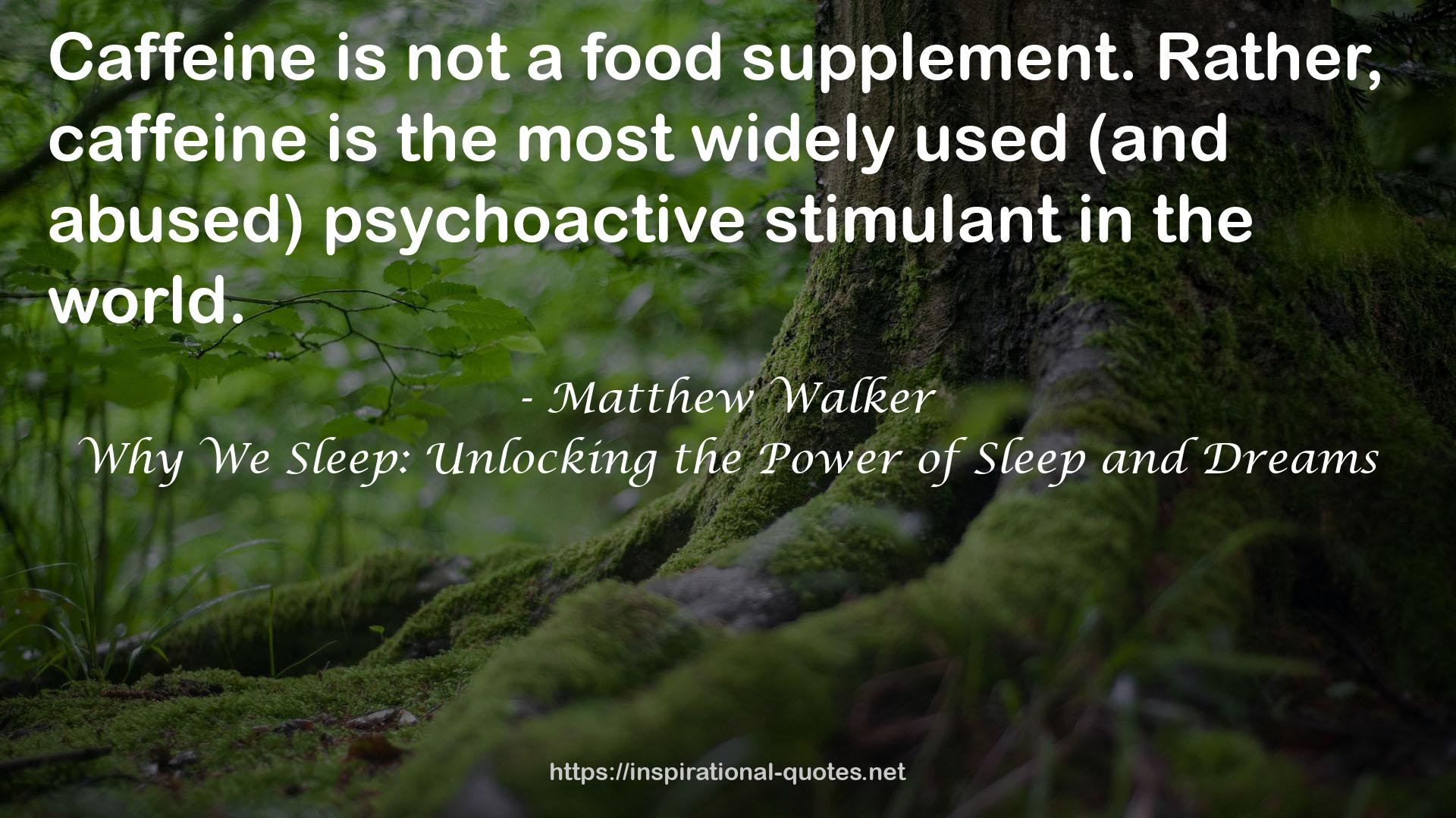 Why We Sleep: Unlocking the Power of Sleep and Dreams QUOTES