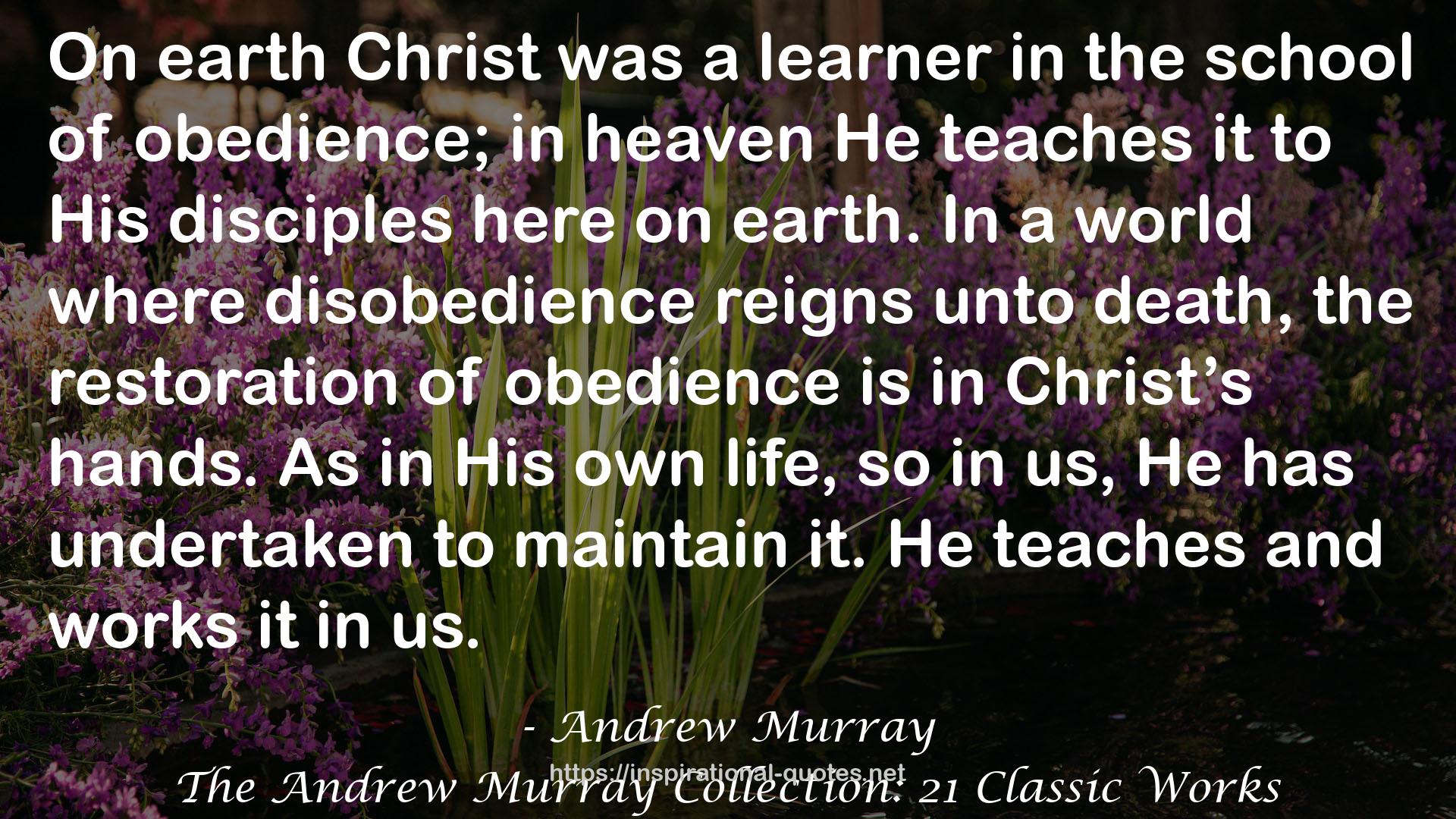 The Andrew Murray Collection: 21 Classic Works QUOTES