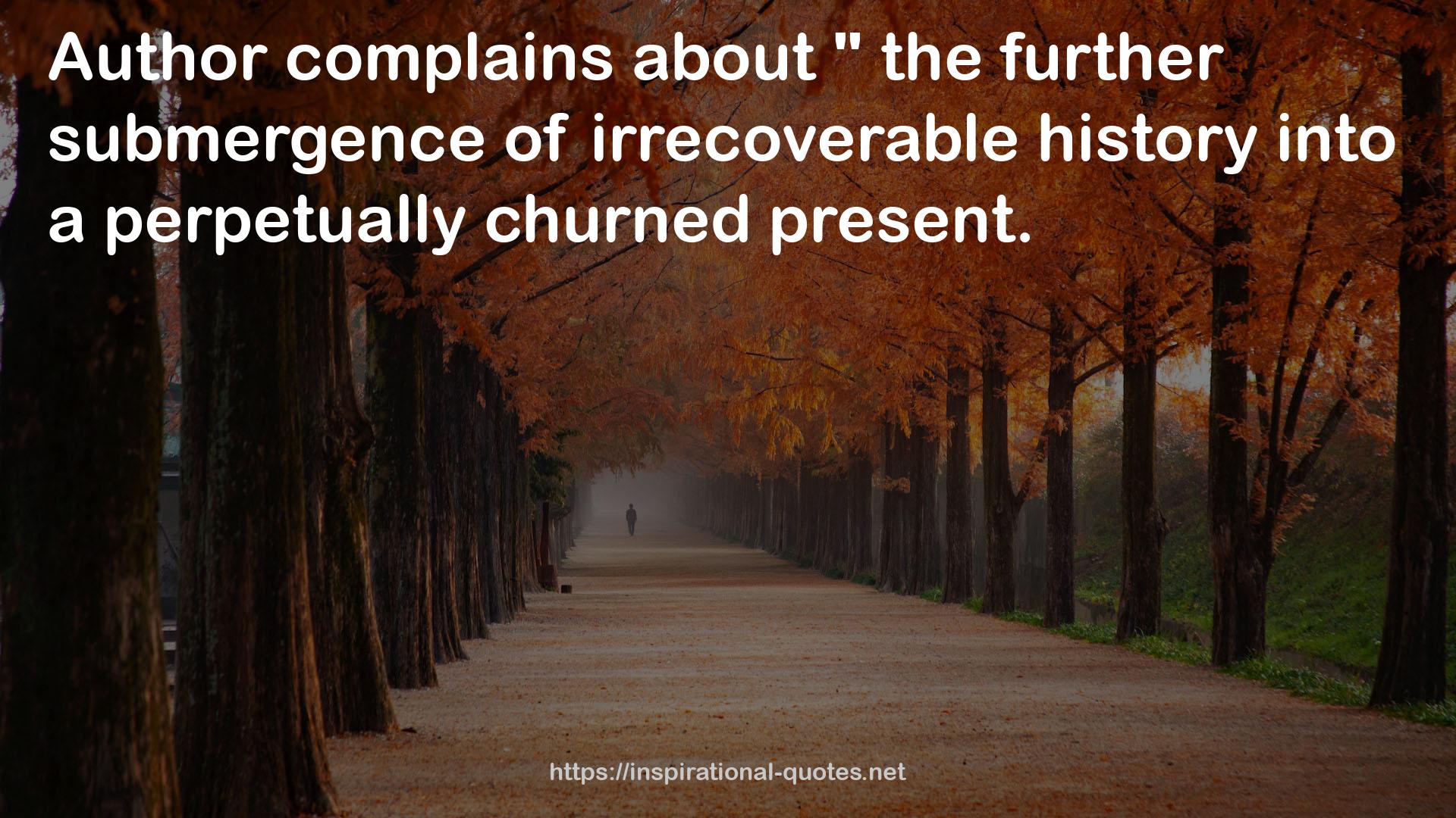 irrecoverable history  QUOTES