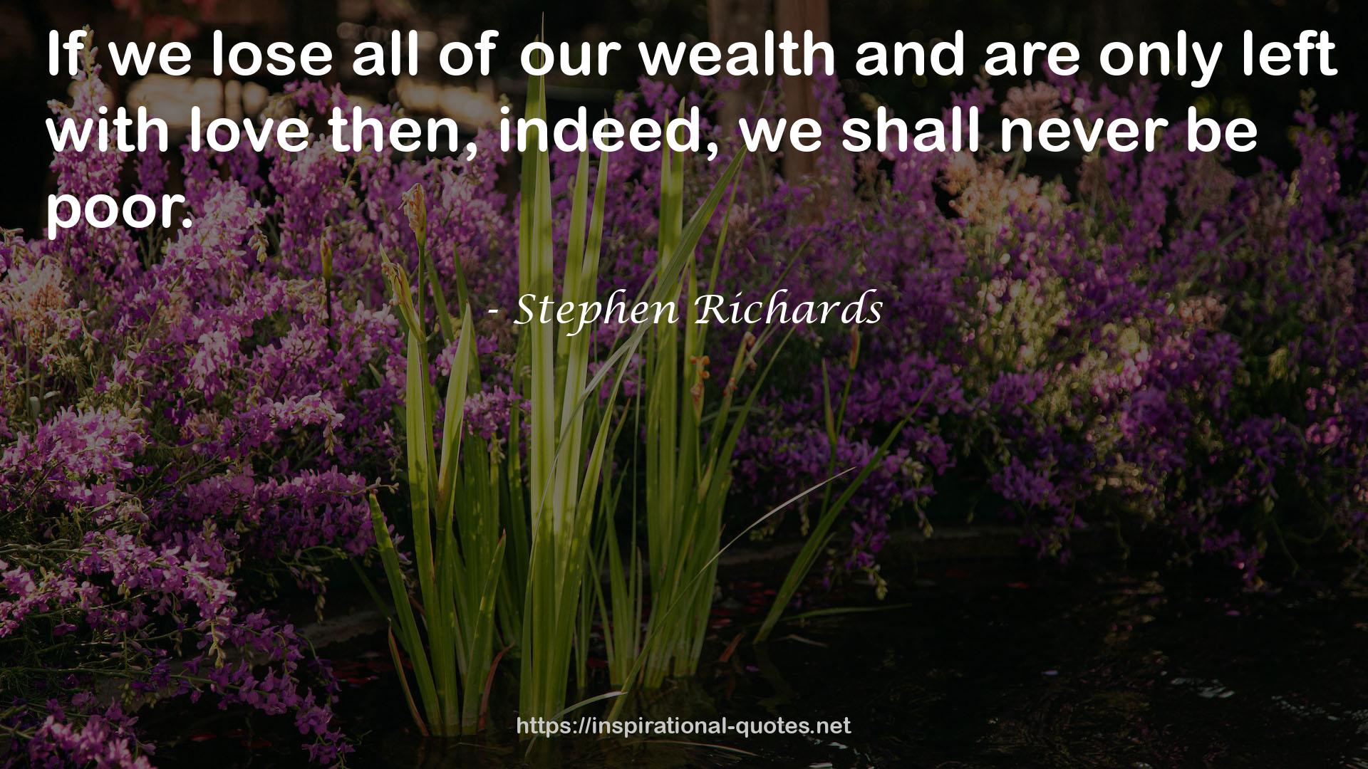 our wealth  QUOTES