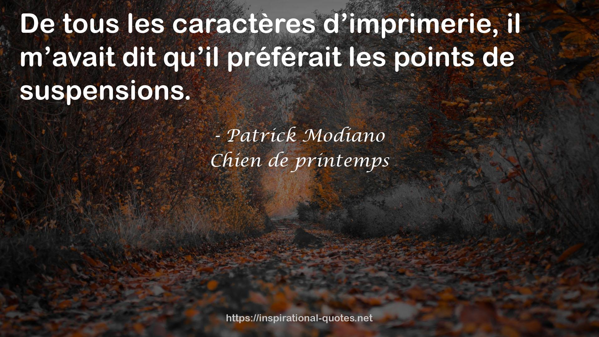 Chien de printemps QUOTES