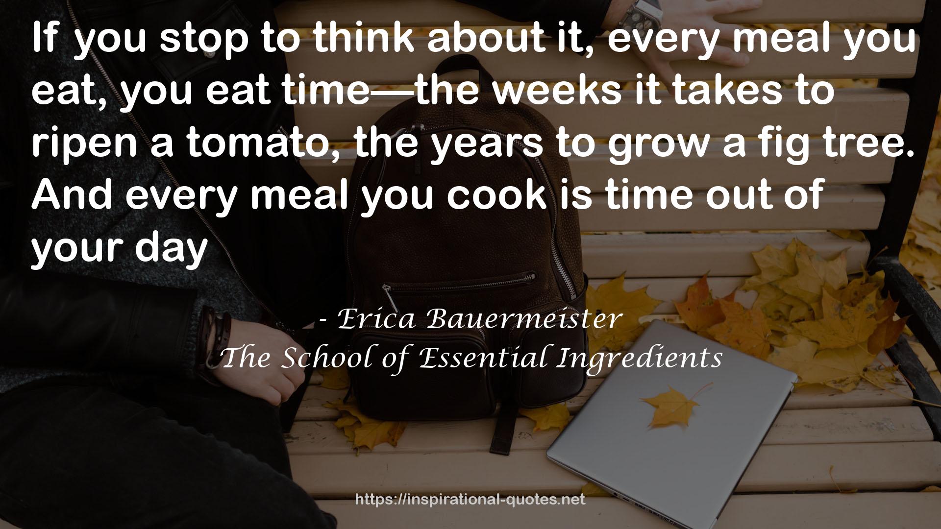 The School of Essential Ingredients QUOTES