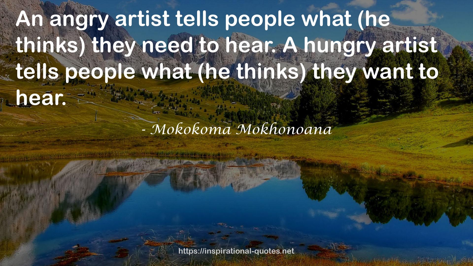 A hungry artist  QUOTES