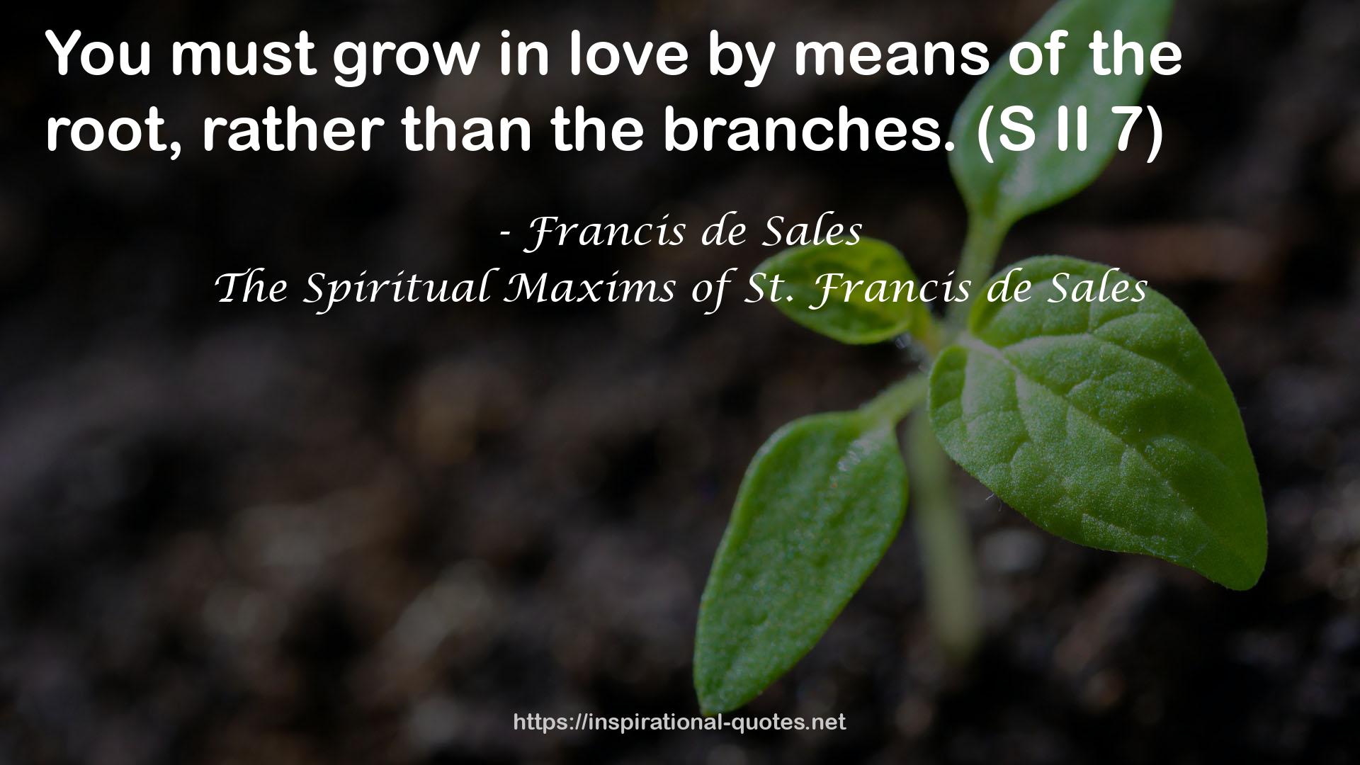 The Spiritual Maxims of St. Francis de Sales QUOTES