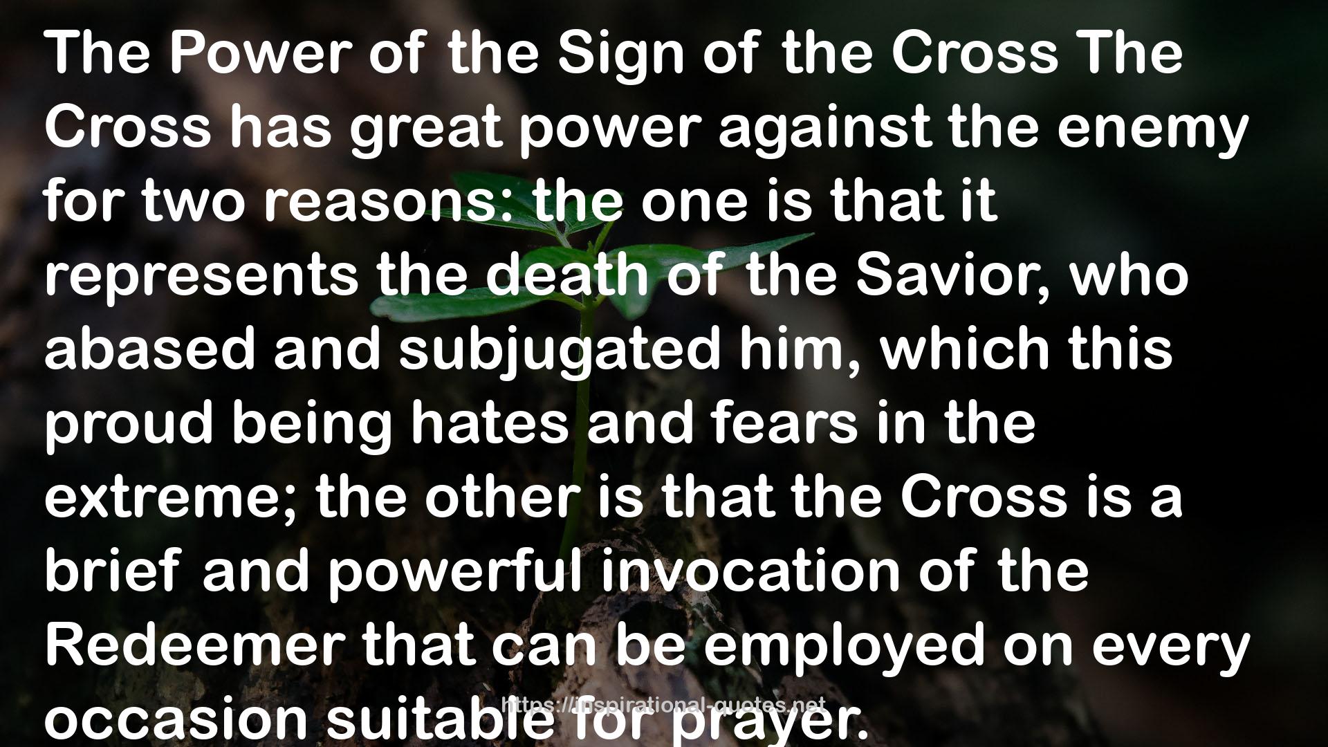 The Sign of the Cross: The Fifteen Most Powerful Words in the English Language QUOTES