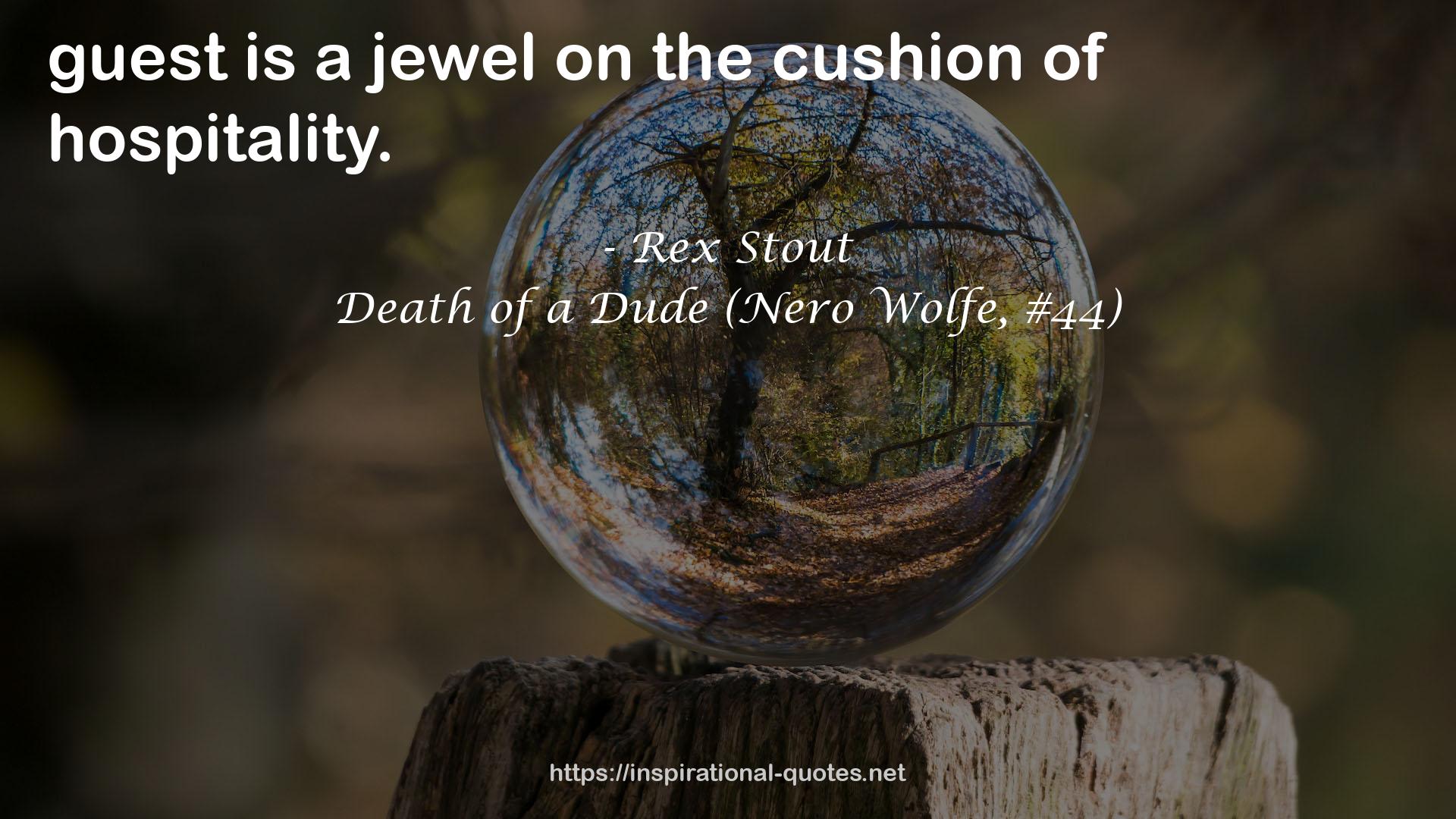 Death of a Dude (Nero Wolfe, #44) QUOTES