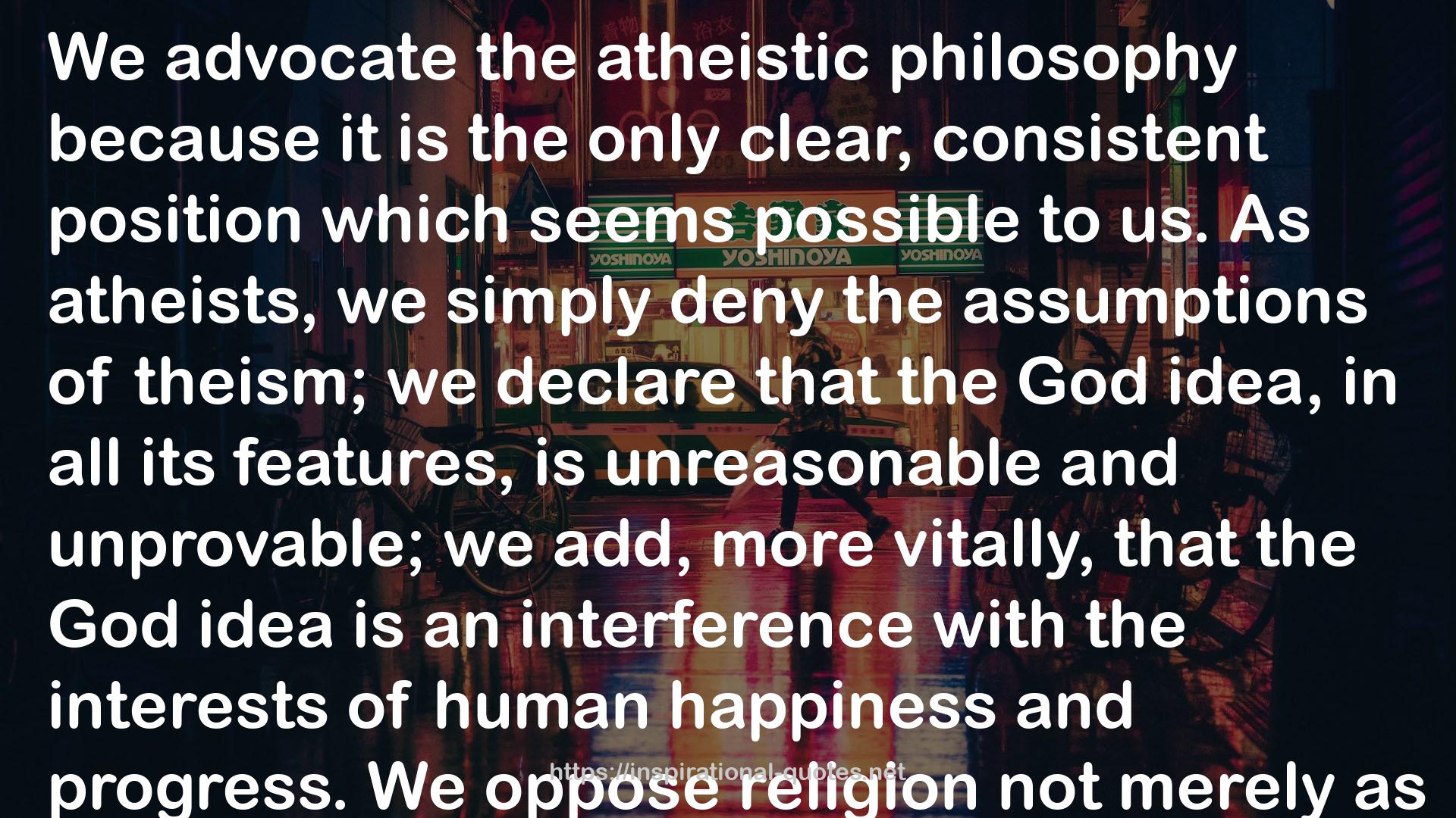 atheistic  QUOTES