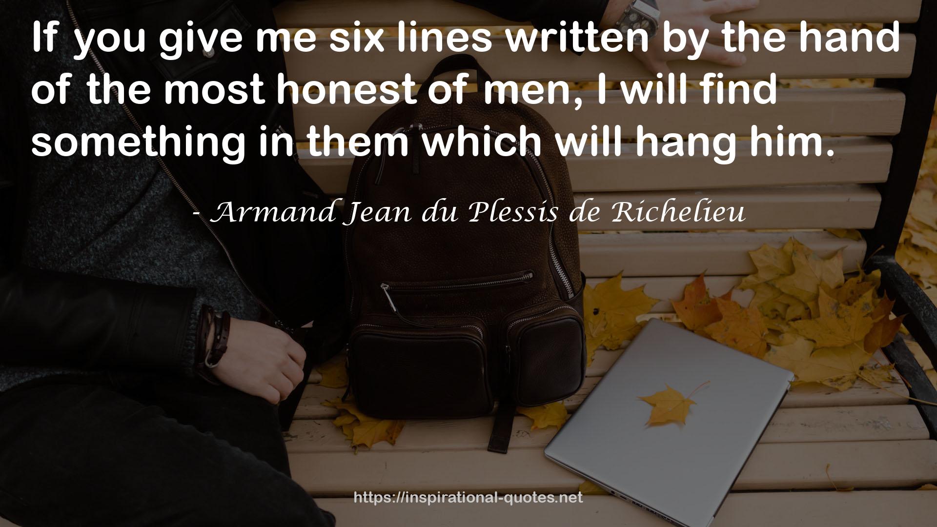 Armand Jean du Plessis de Richelieu QUOTES