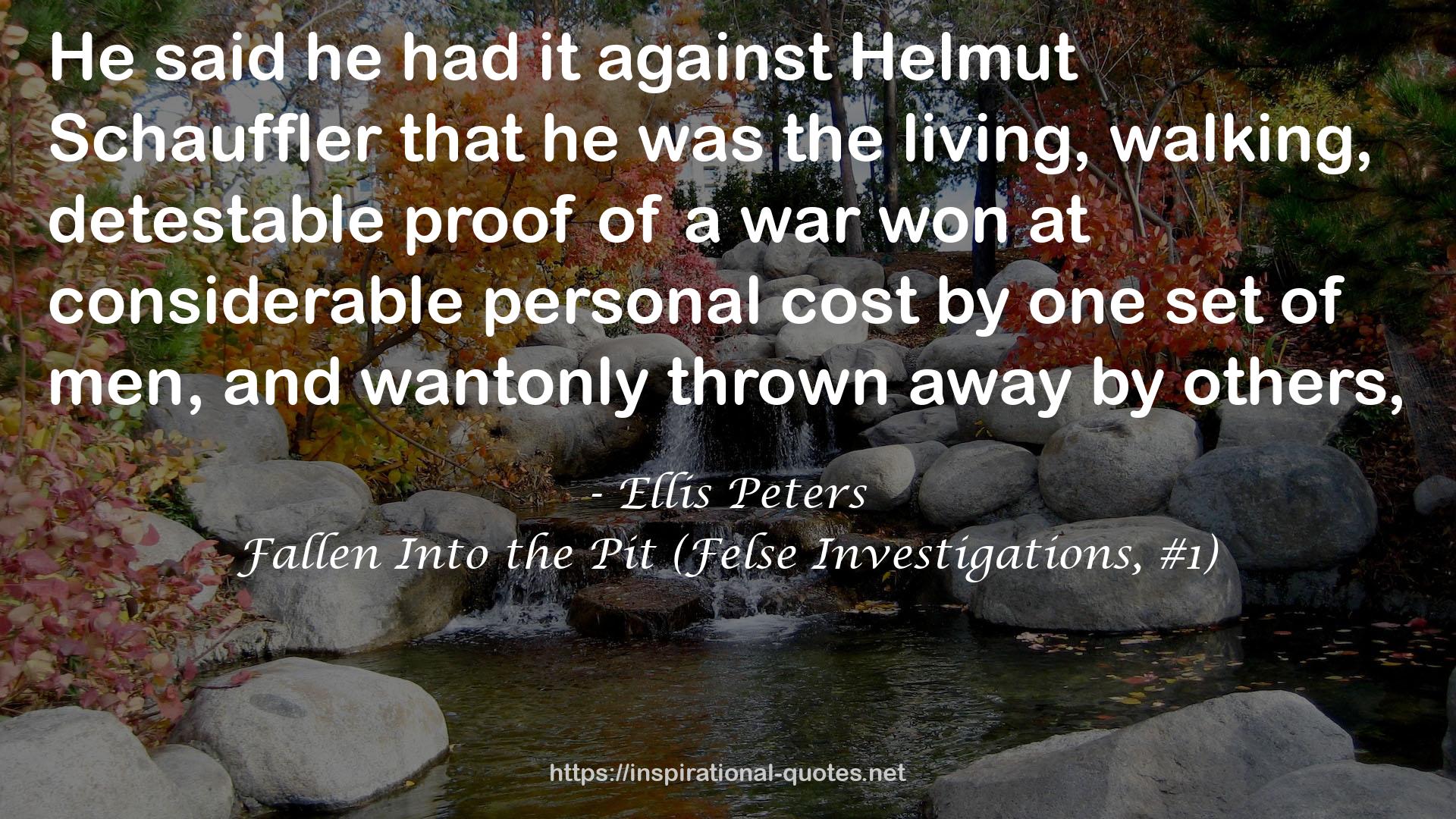 Fallen Into the Pit (Felse Investigations, #1) QUOTES