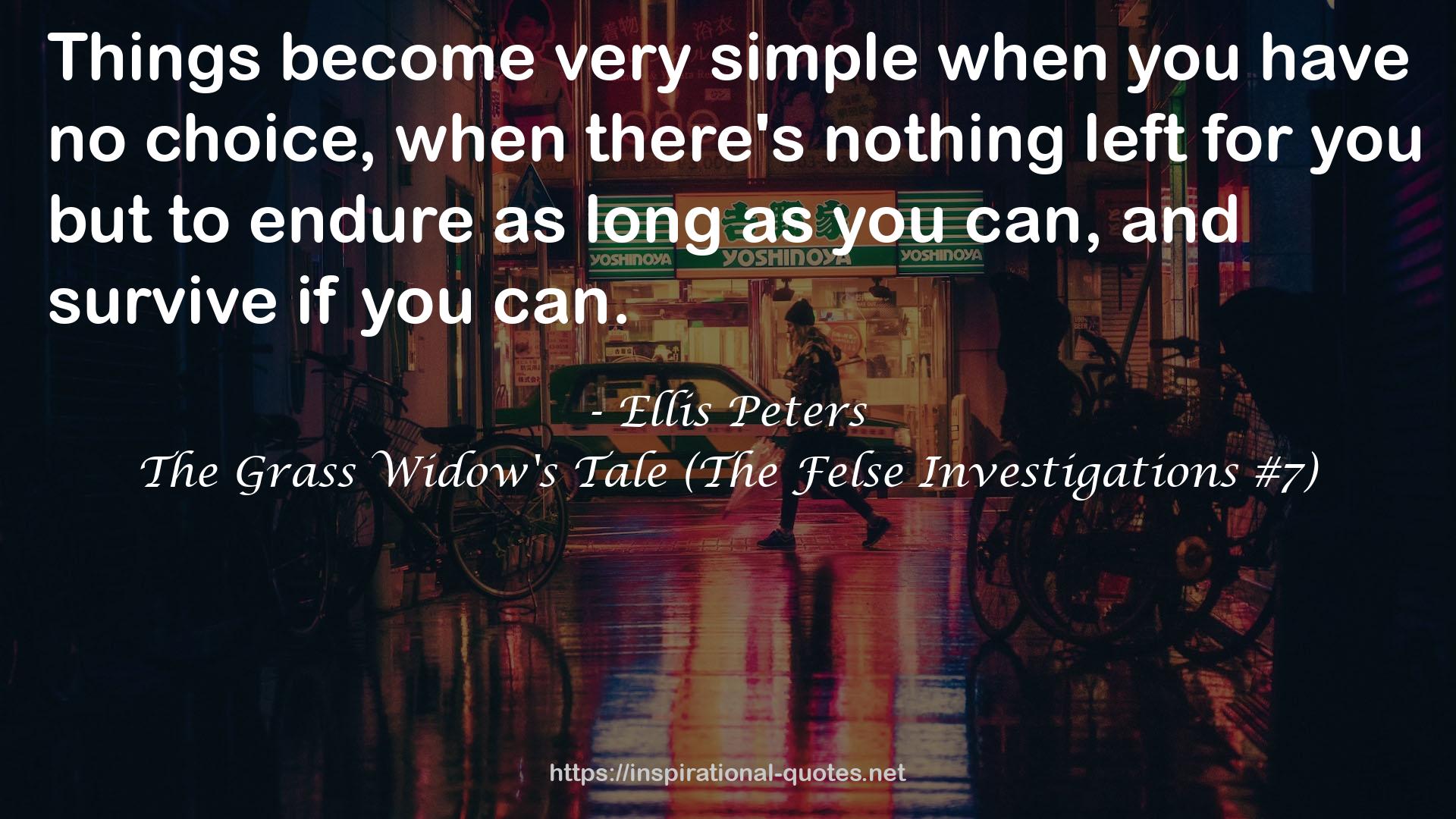 The Grass Widow's Tale (The Felse Investigations #7) QUOTES