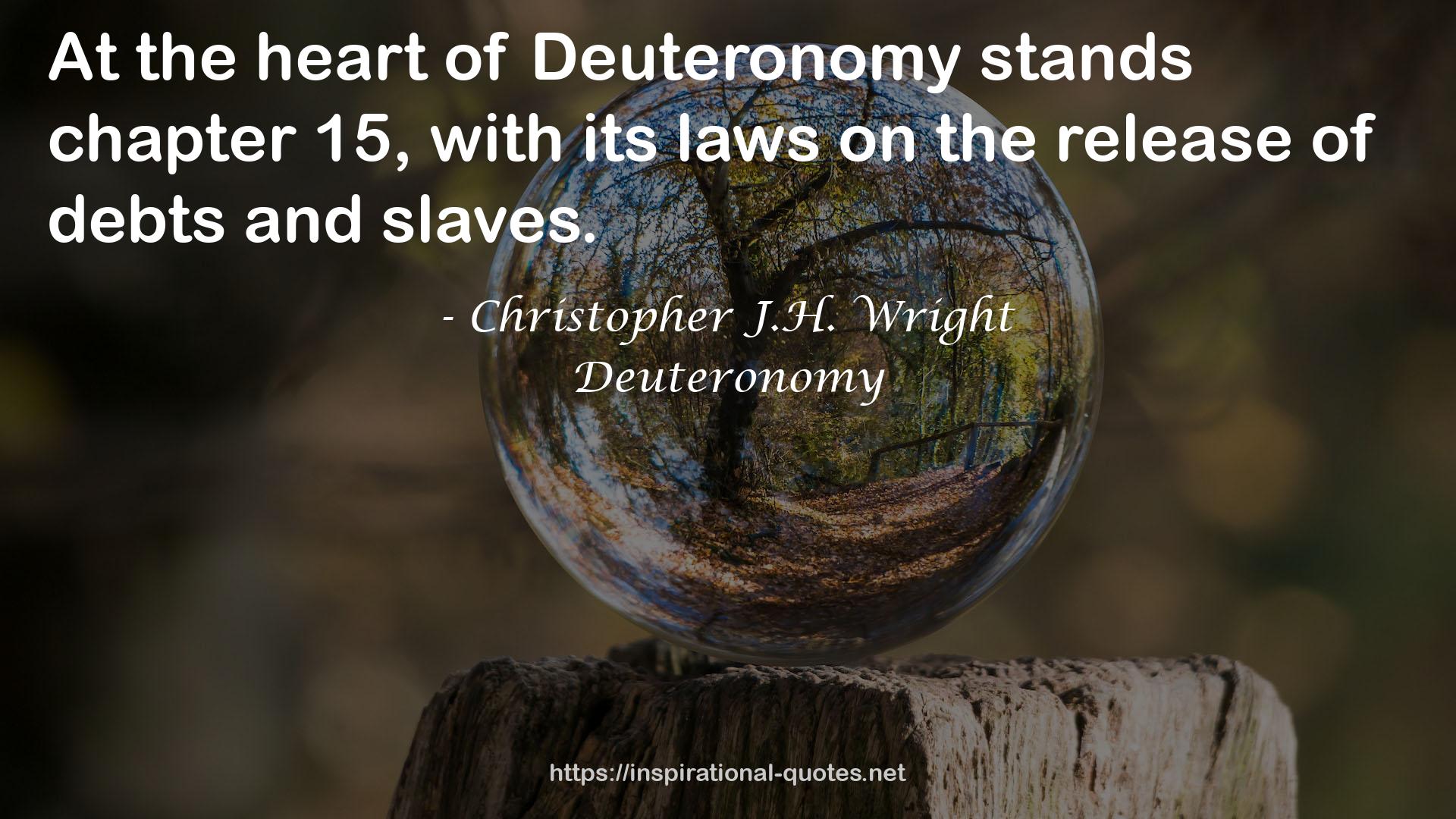 Deuteronomy QUOTES