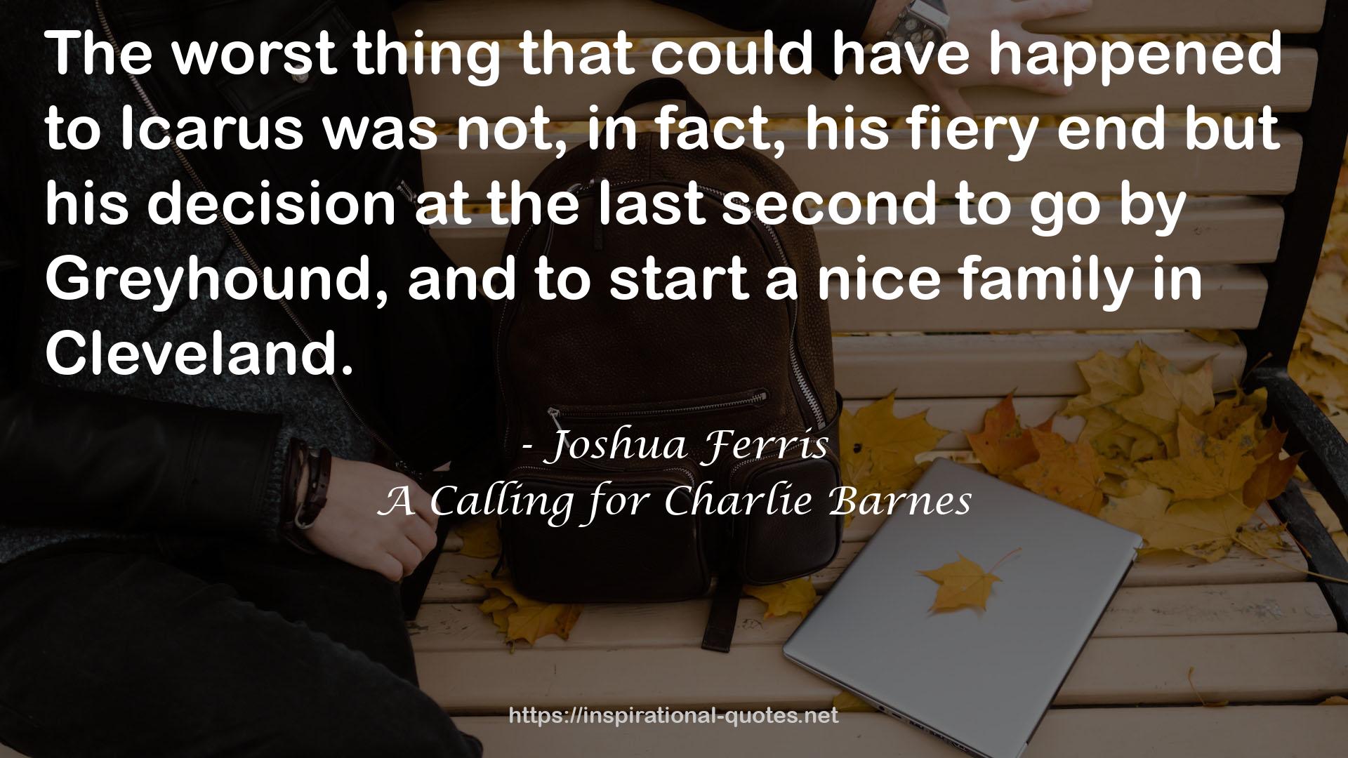 A Calling for Charlie Barnes QUOTES