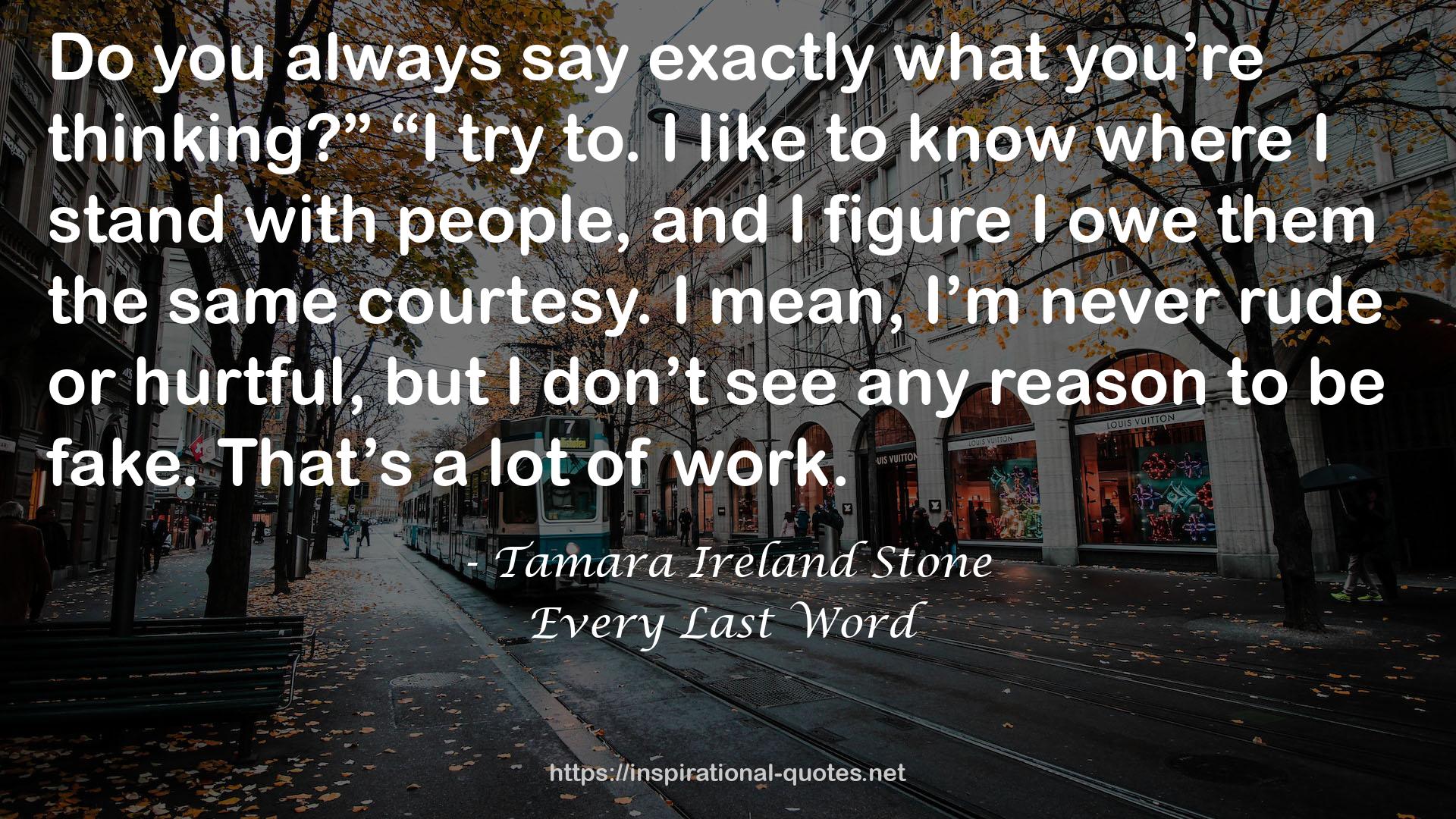 Every Last Word QUOTES