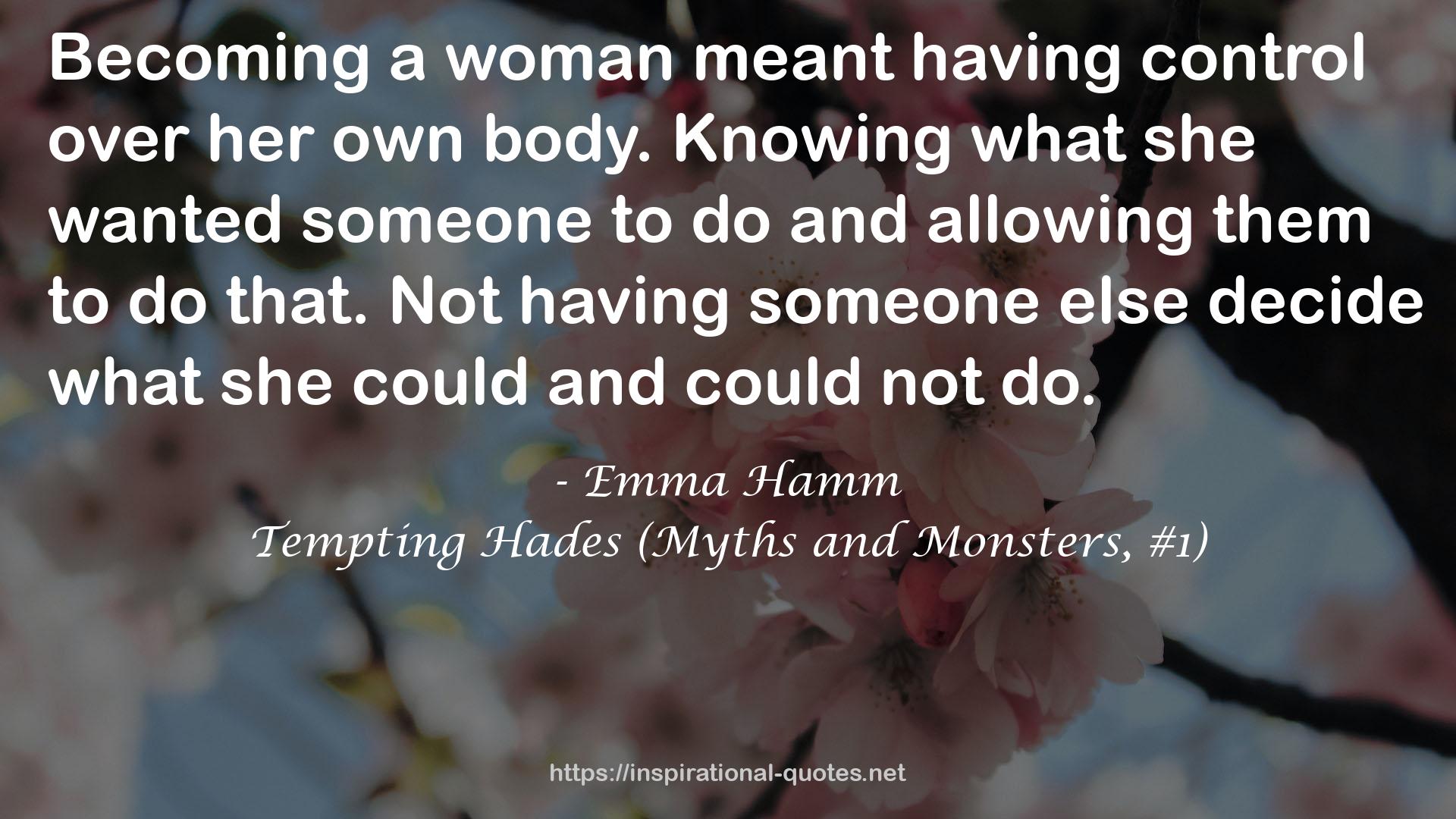 Tempting Hades (Myths and Monsters, #1) QUOTES
