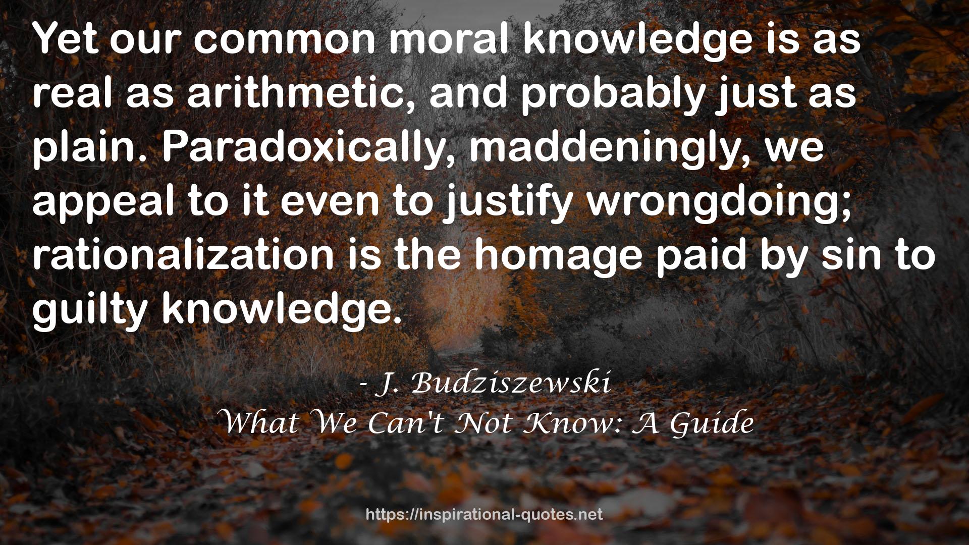 our common moral knowledge  QUOTES