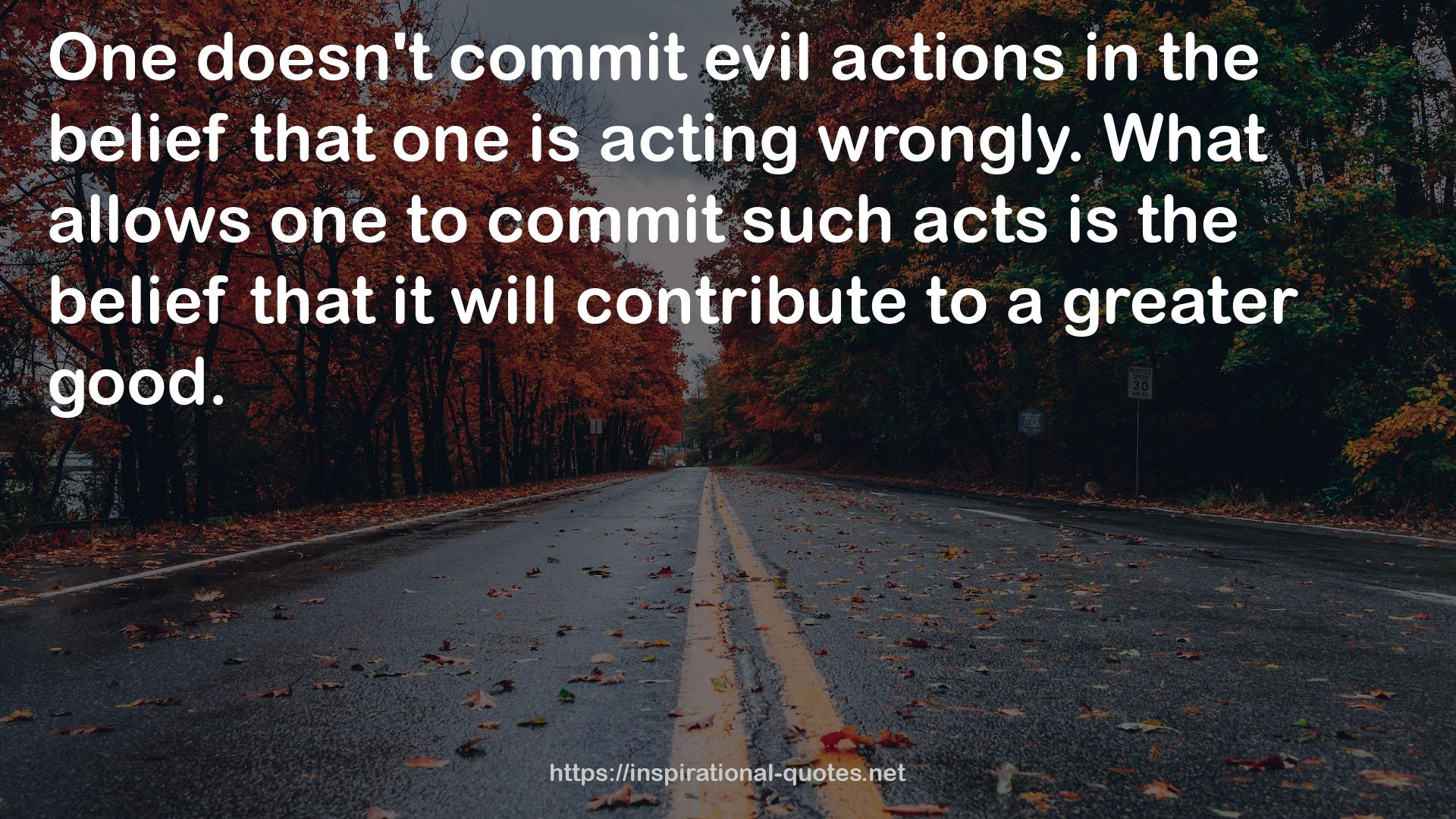 evil actions  QUOTES