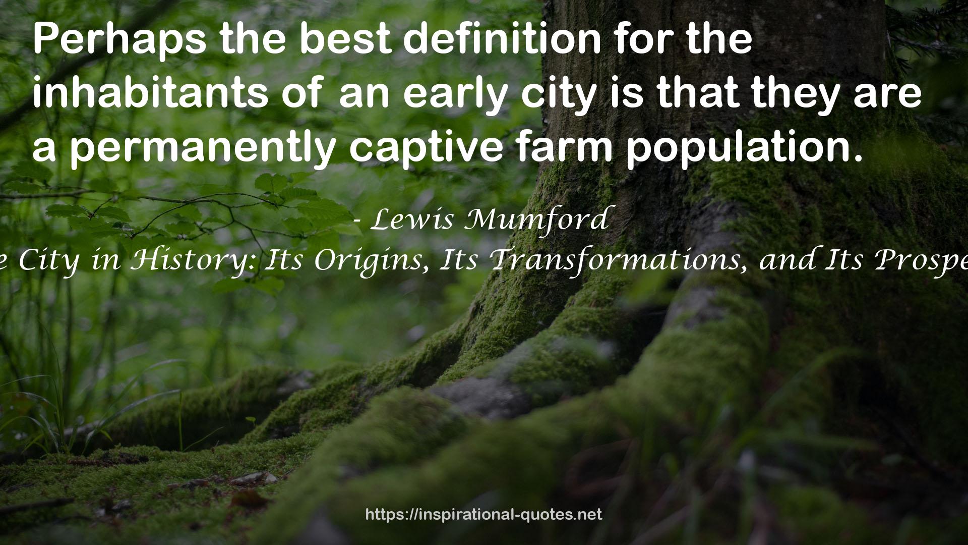The City in History: Its Origins, Its Transformations, and Its Prospects QUOTES