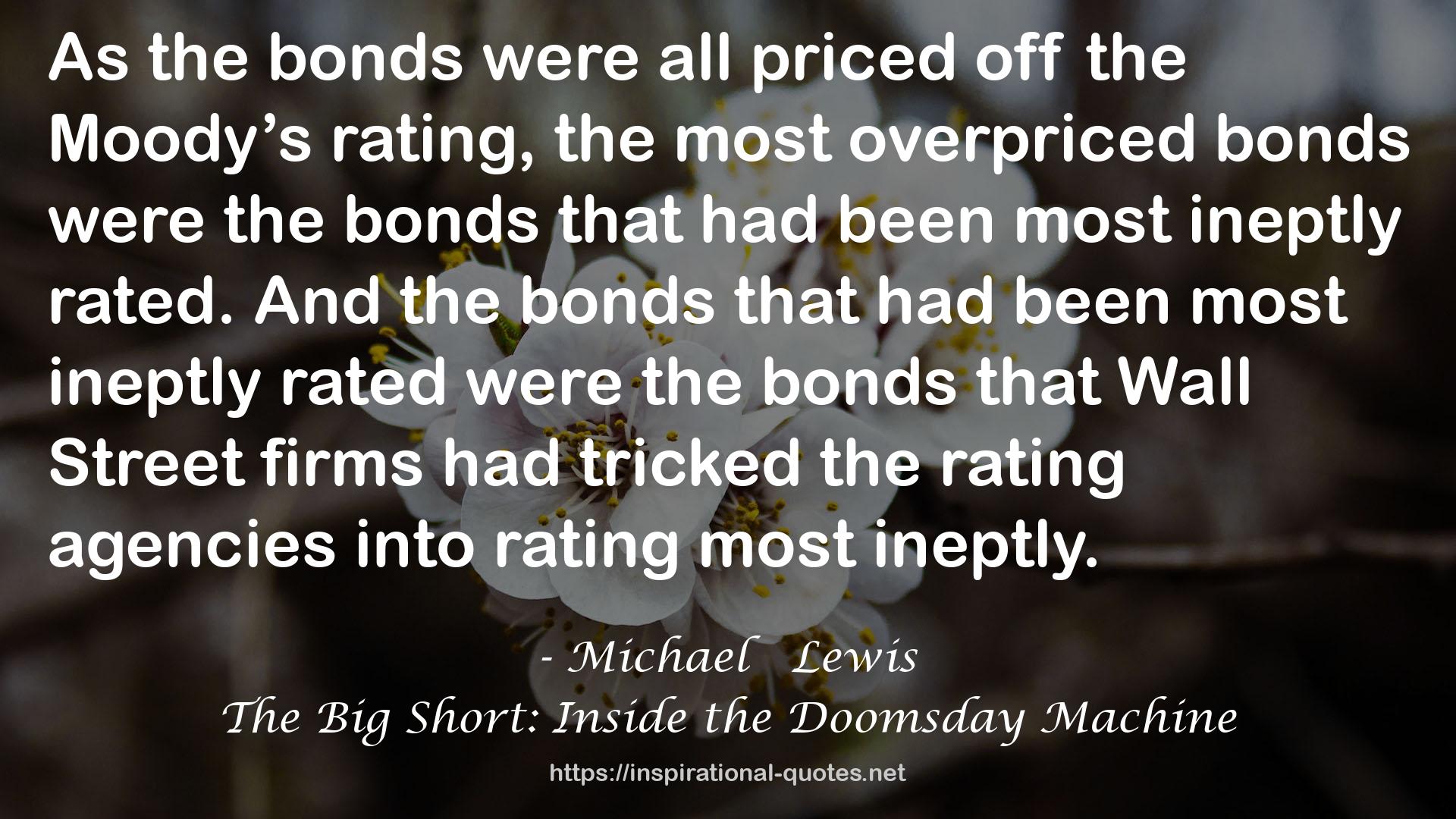 The Big Short: Inside the Doomsday Machine QUOTES