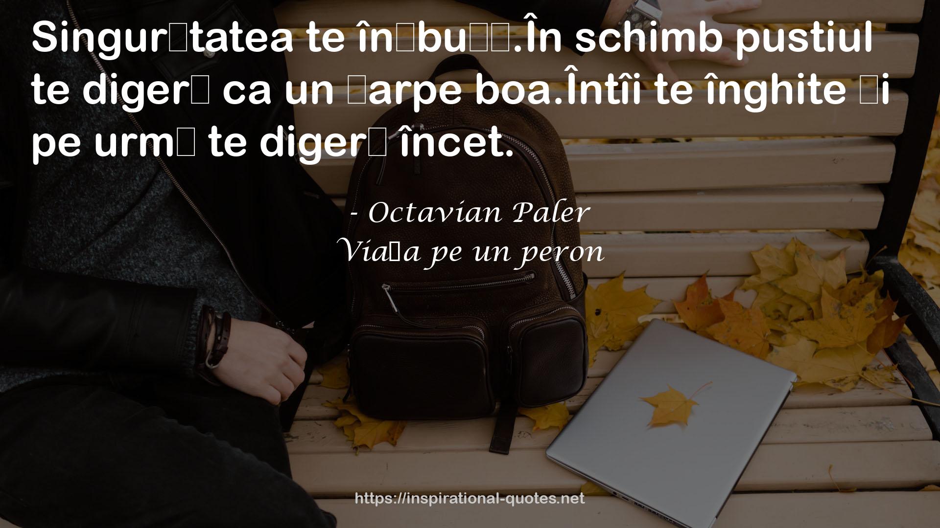 Viața pe un peron QUOTES