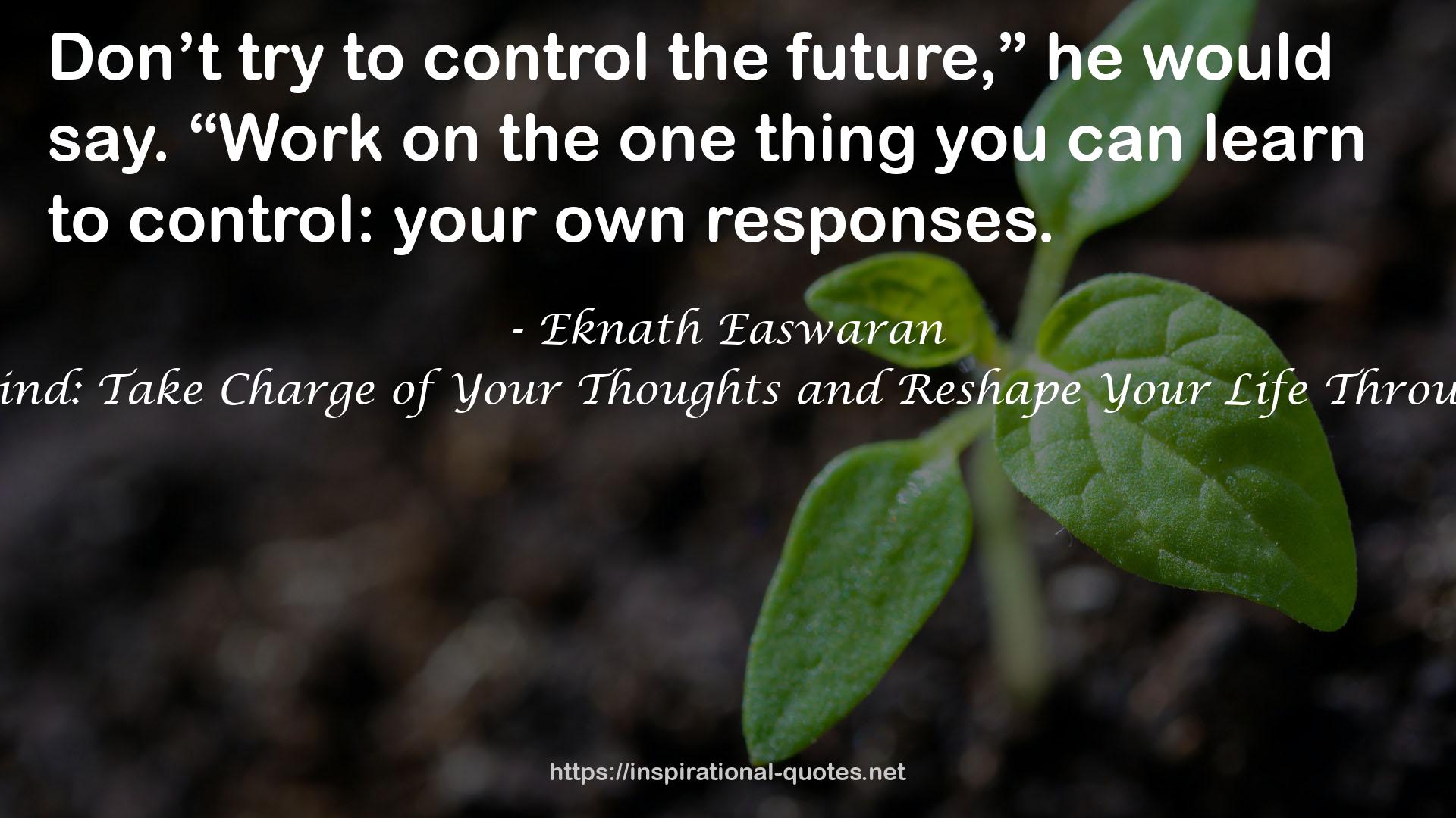Conquest of Mind: Take Charge of Your Thoughts and Reshape Your Life Through Meditation QUOTES