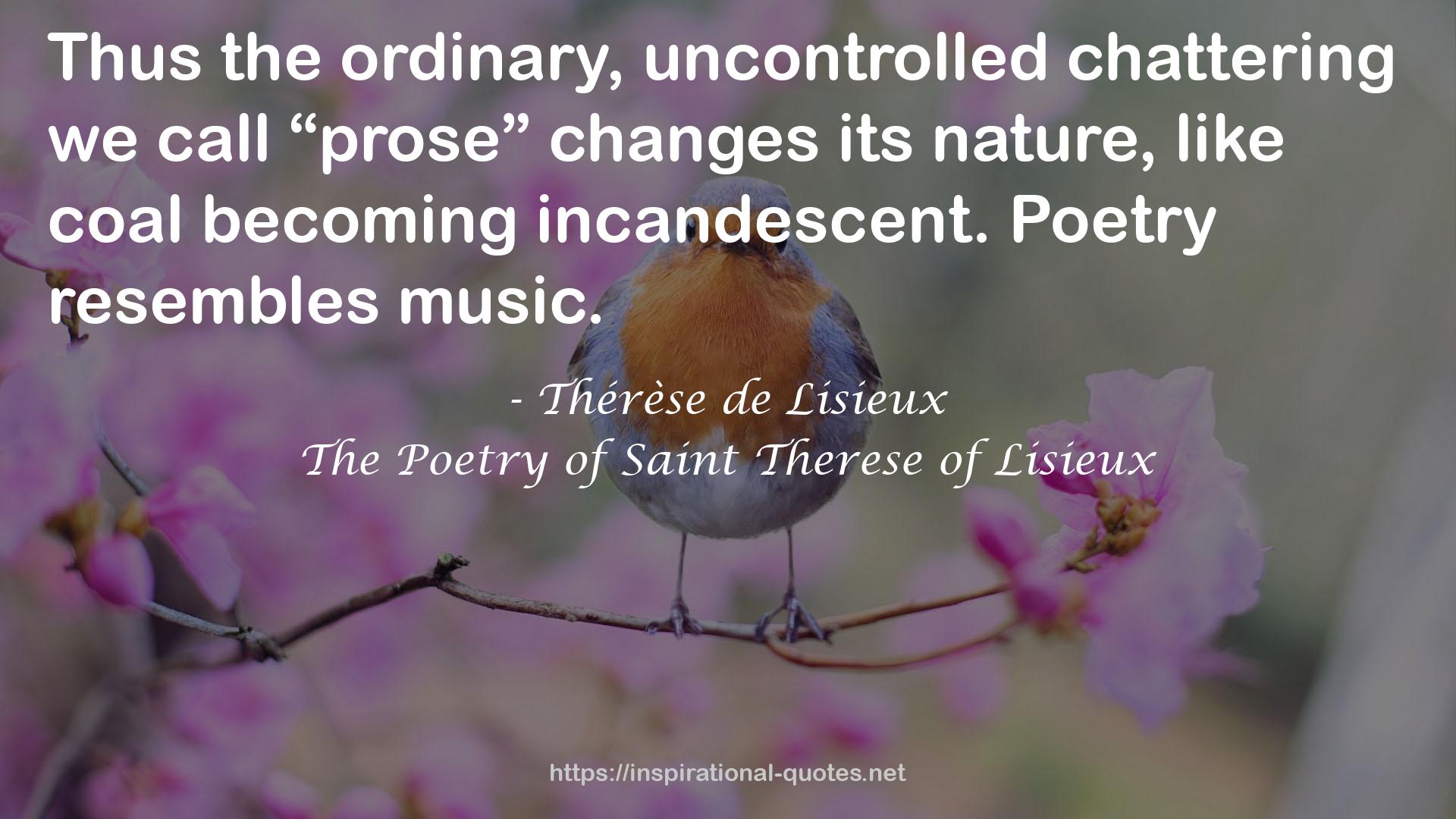 The Poetry of Saint Therese of Lisieux QUOTES
