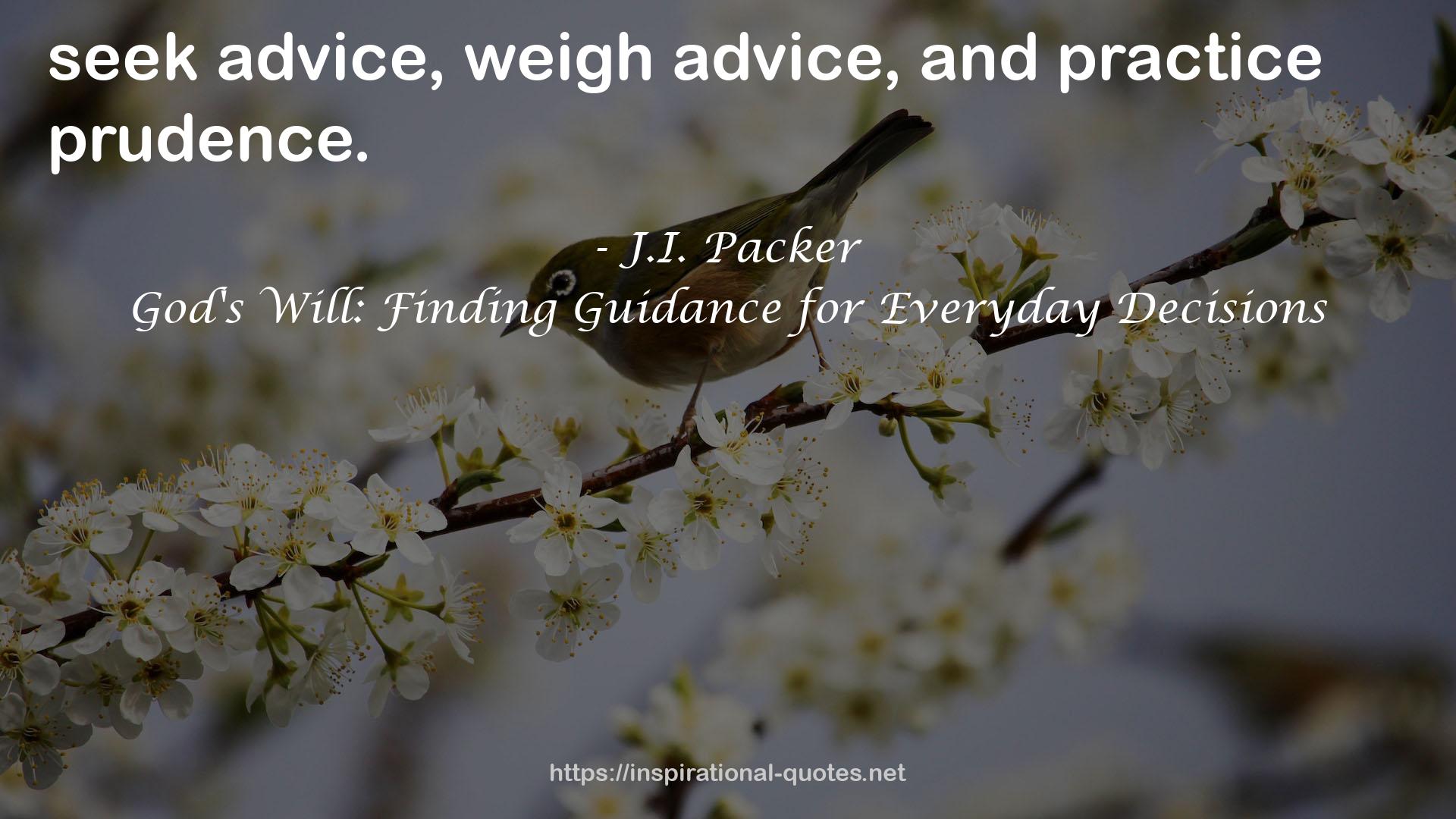 God's Will: Finding Guidance for Everyday Decisions QUOTES