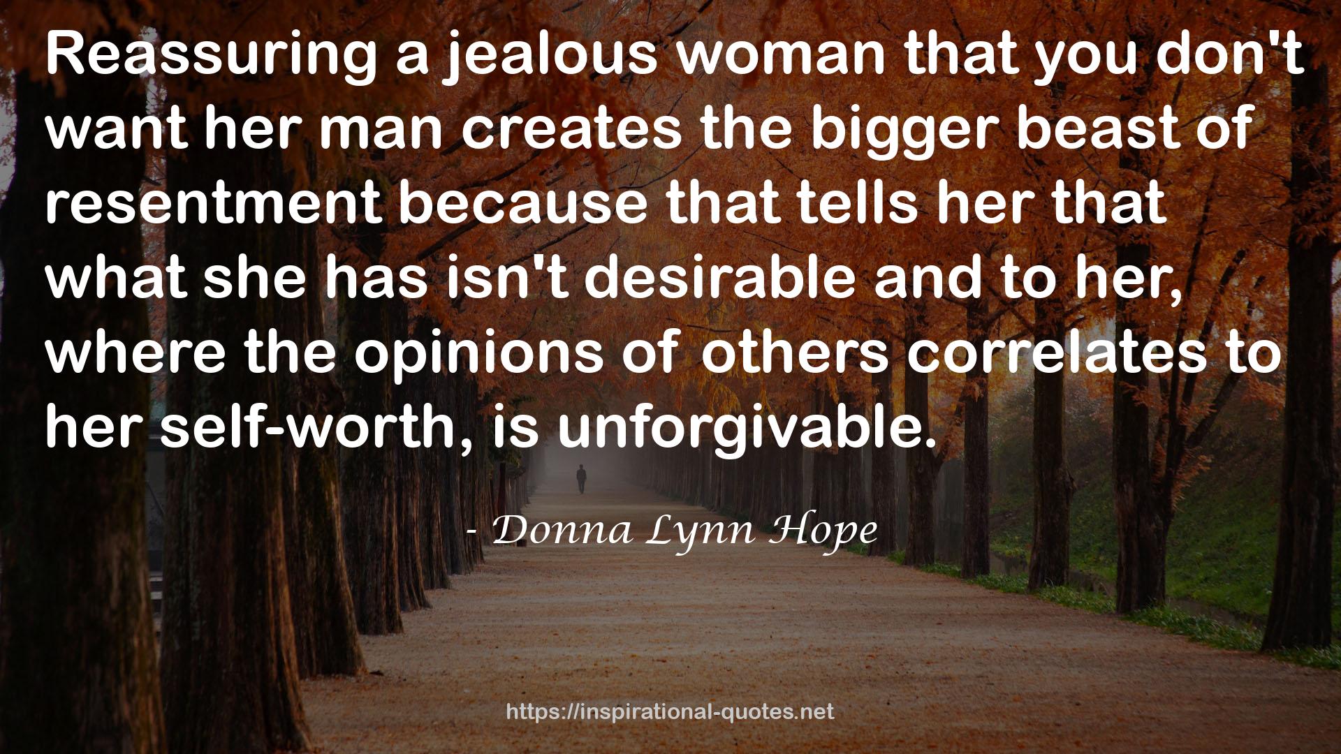 a jealous woman  QUOTES