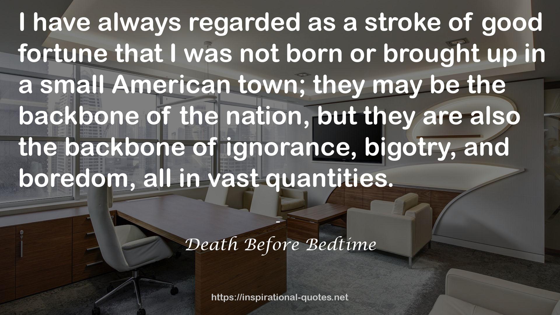 Death Before Bedtime QUOTES