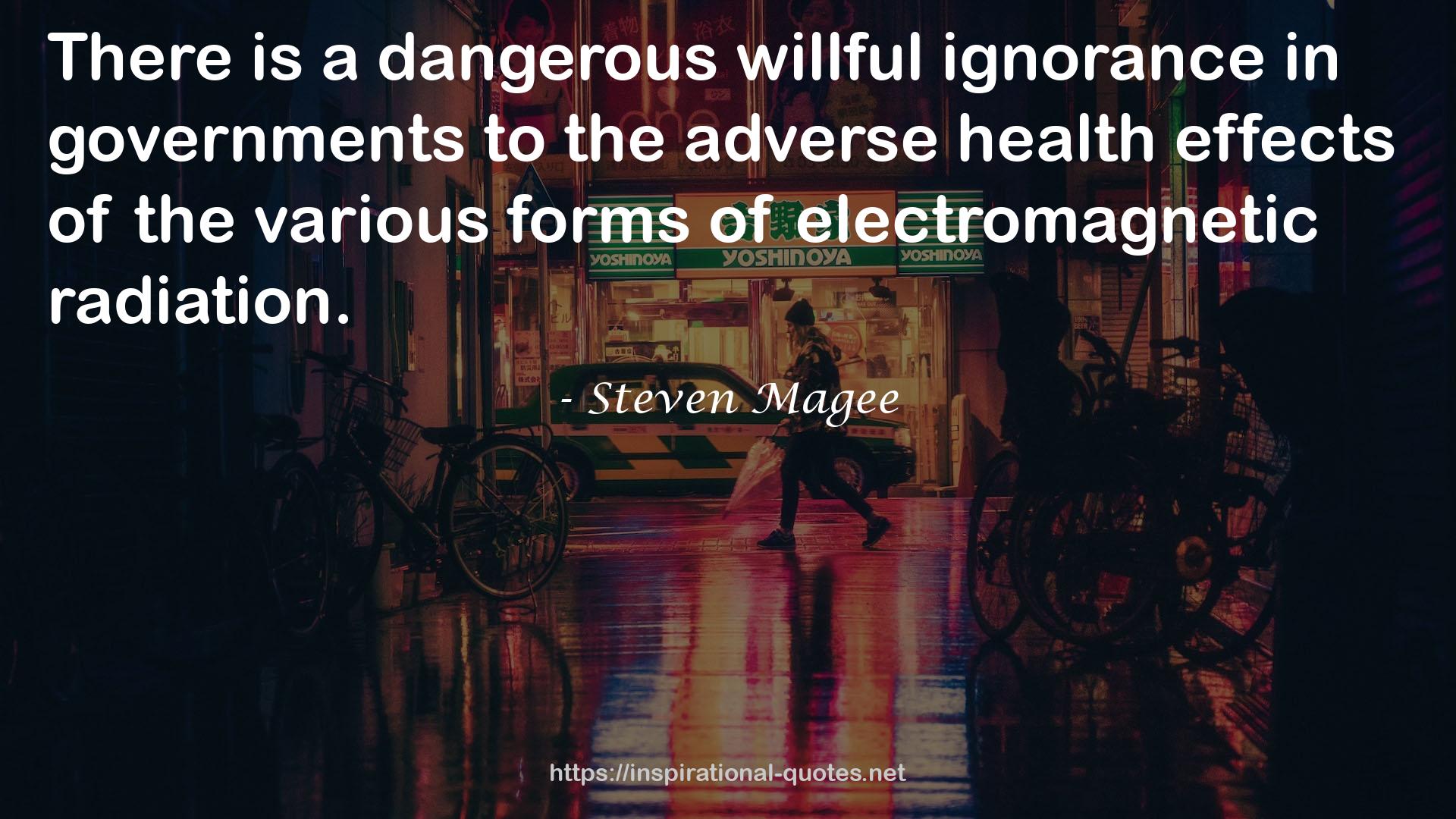 a dangerous willful ignorance  QUOTES