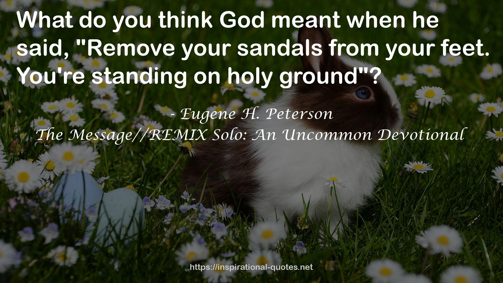 The Message//REMIX Solo: An Uncommon Devotional QUOTES