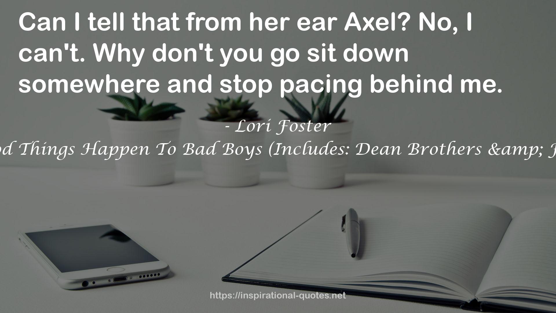 When Good Things Happen To Bad Boys (Includes: Dean Brothers & Friend, #3) QUOTES