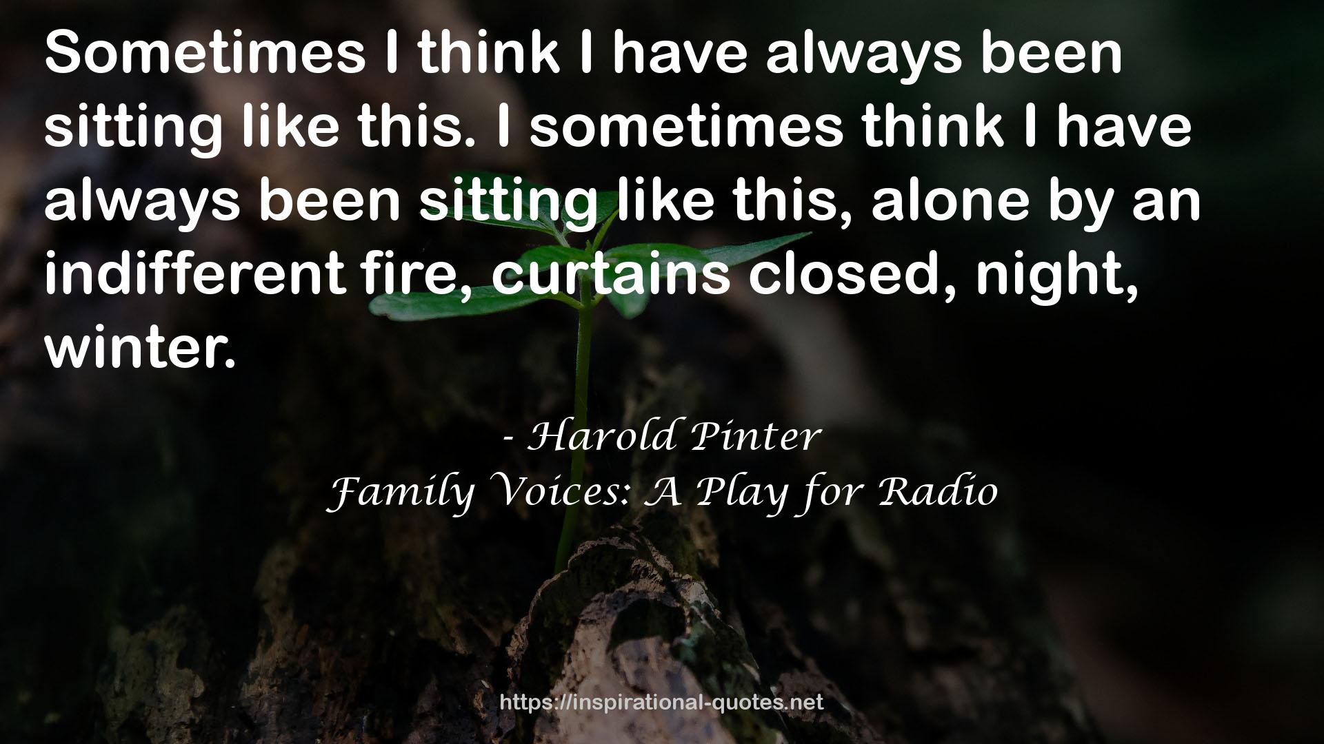 Family Voices: A Play for Radio QUOTES