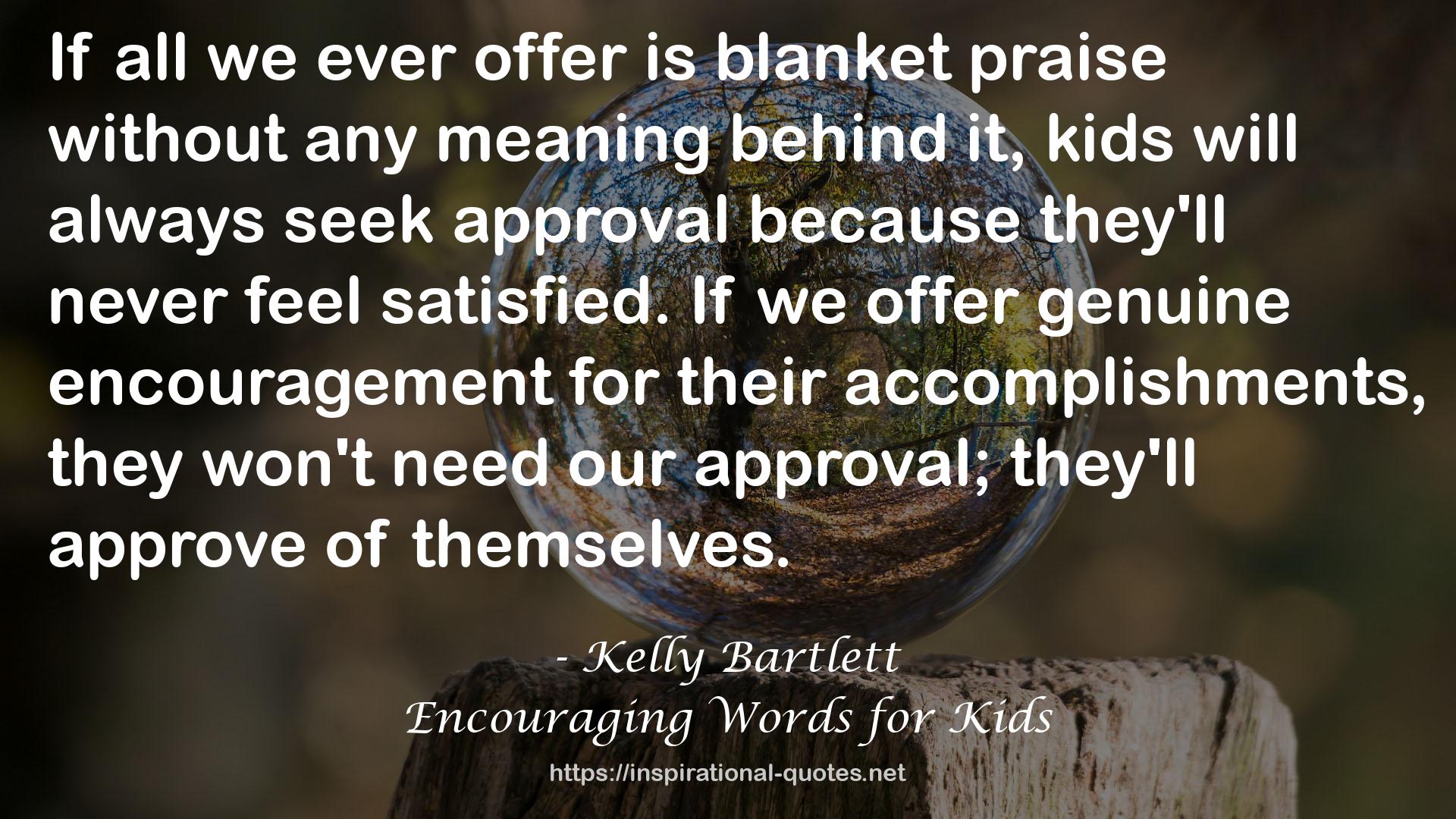 blanket praise  QUOTES