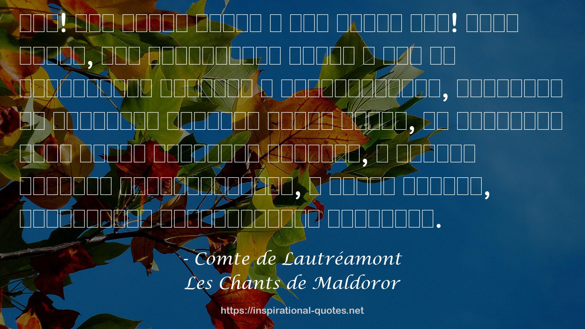 Les Chants de Maldoror QUOTES