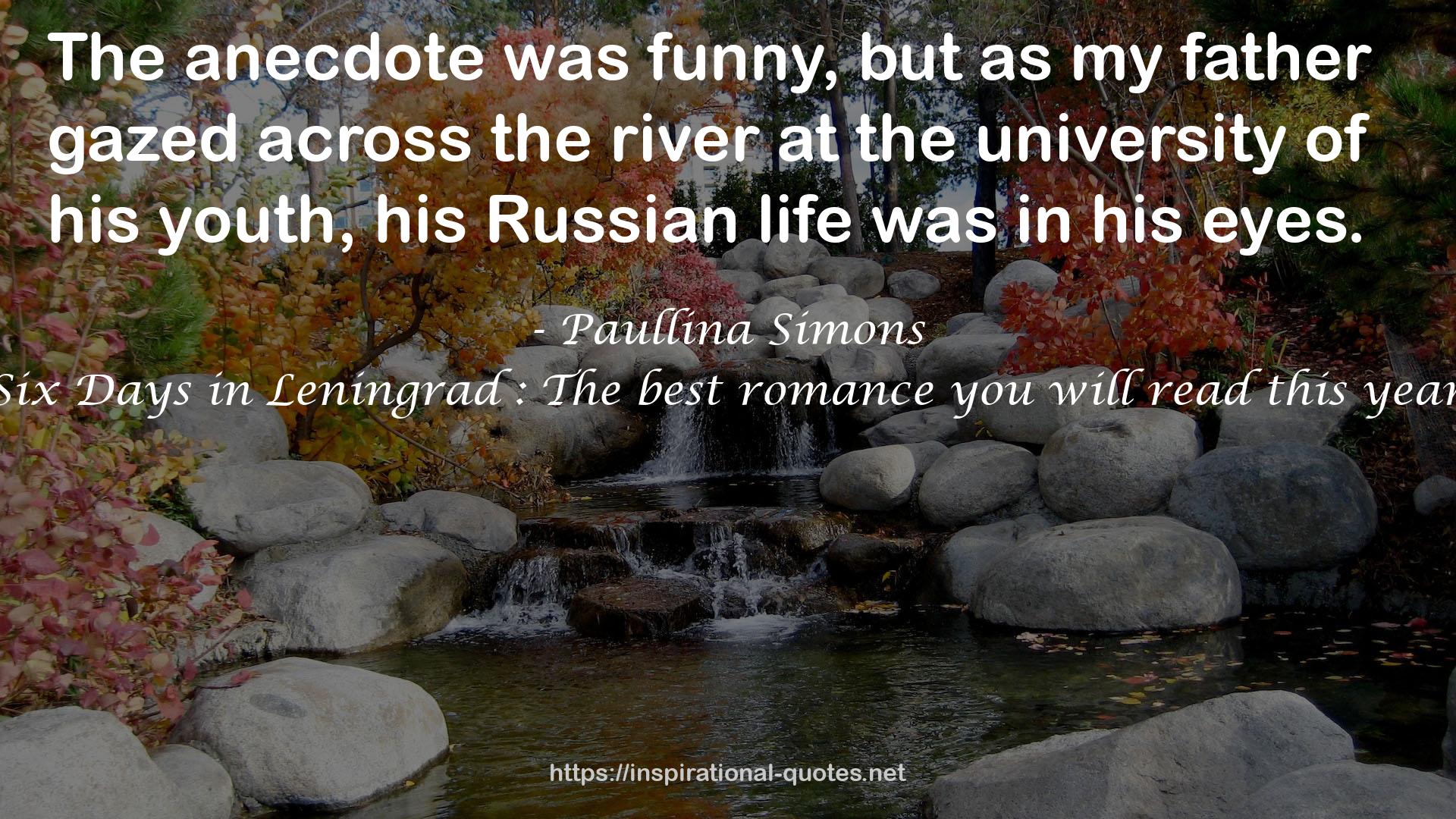 Six Days in Leningrad : The best romance you will read this year QUOTES