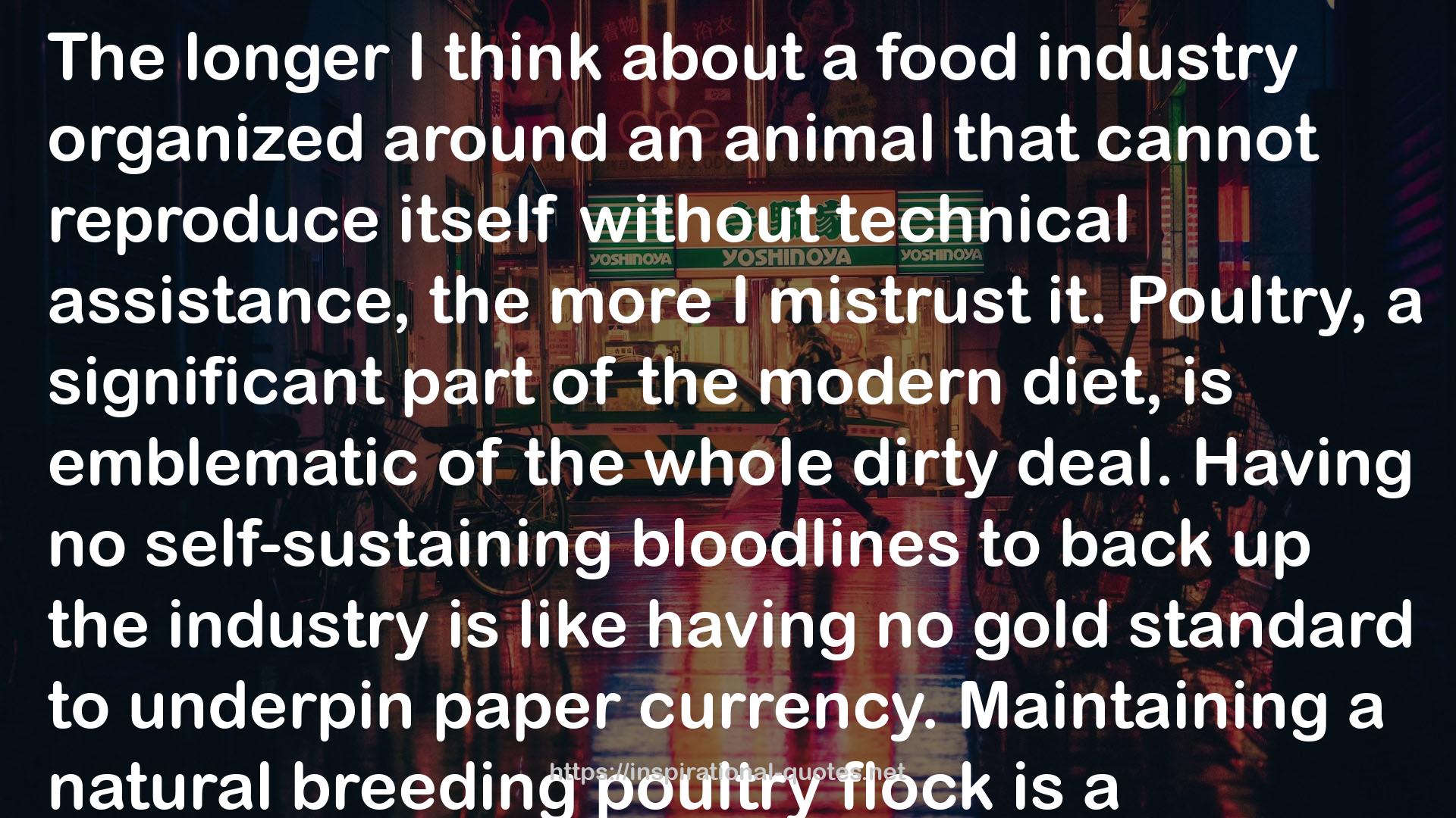 a food industry  QUOTES