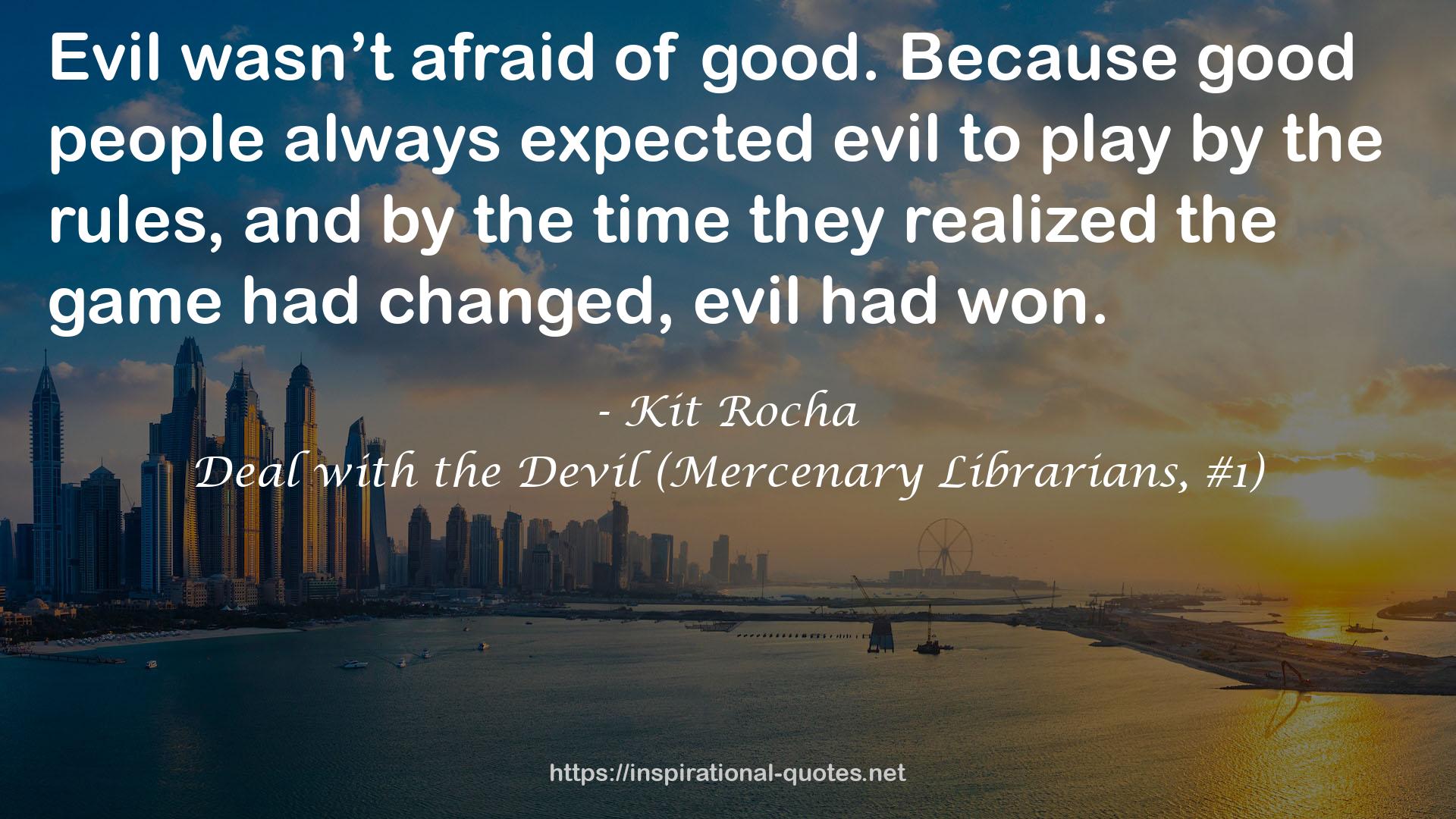 Deal with the Devil (Mercenary Librarians, #1) QUOTES