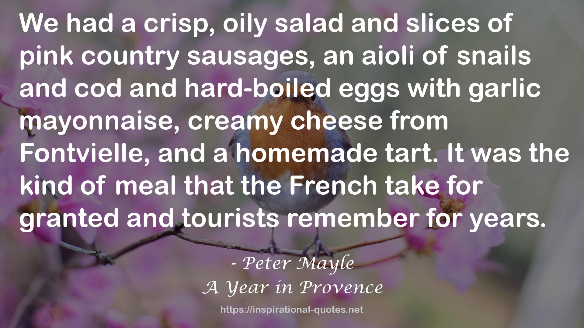 A Year in Provence QUOTES