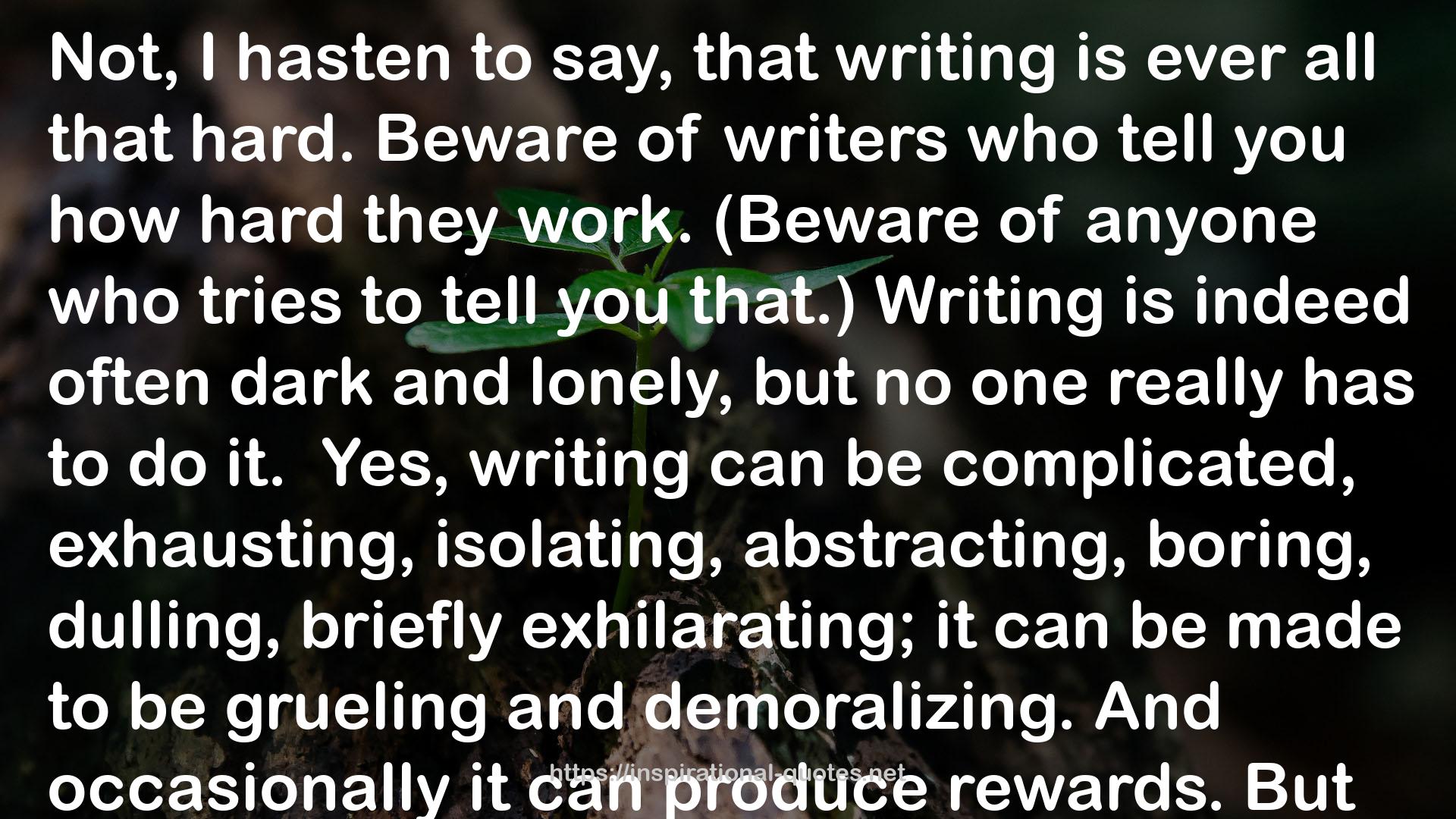 Writers on Writing: Collected Essays from The New York Times QUOTES