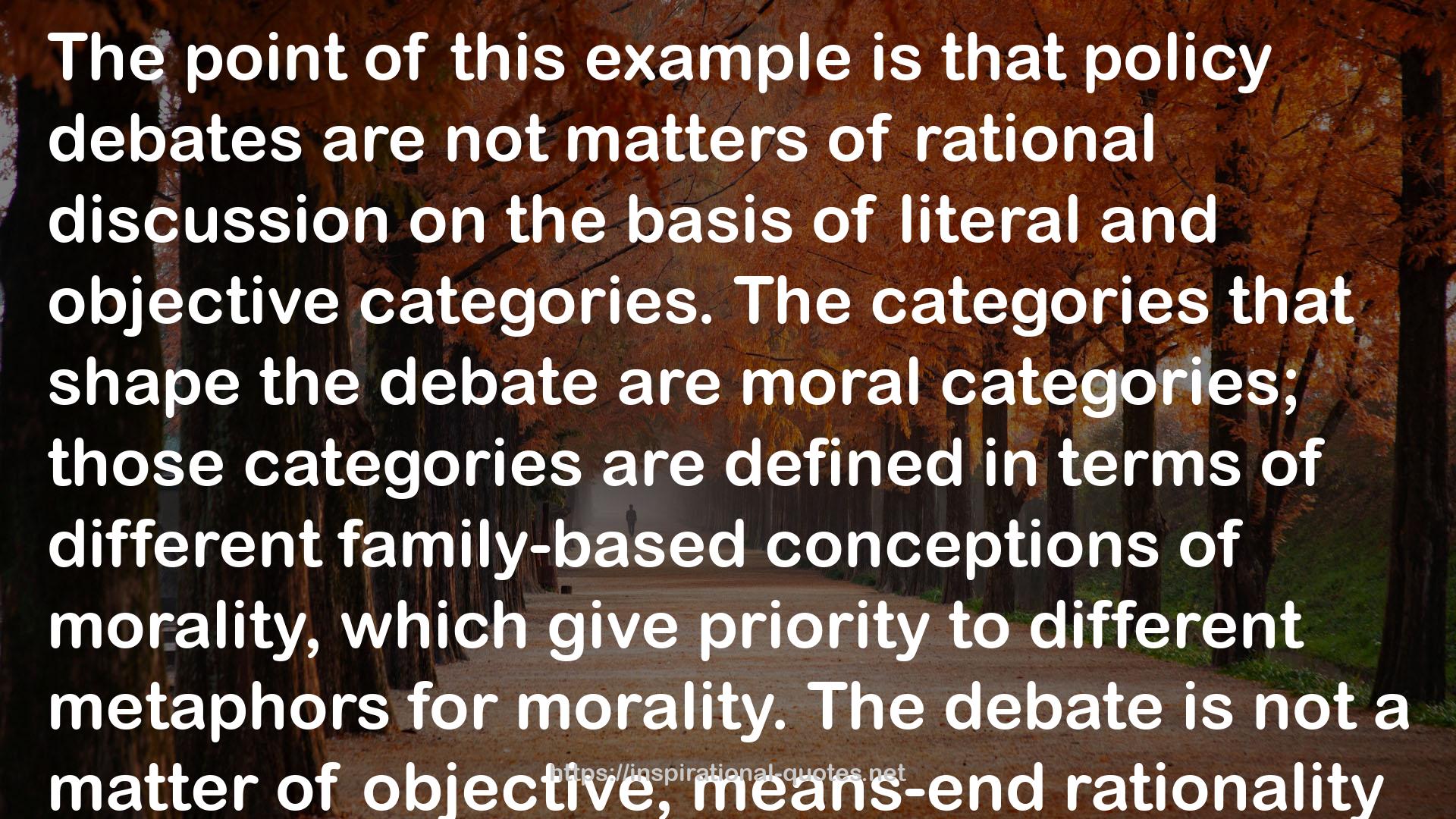 Moral Politics: How Liberals and Conservatives Think QUOTES