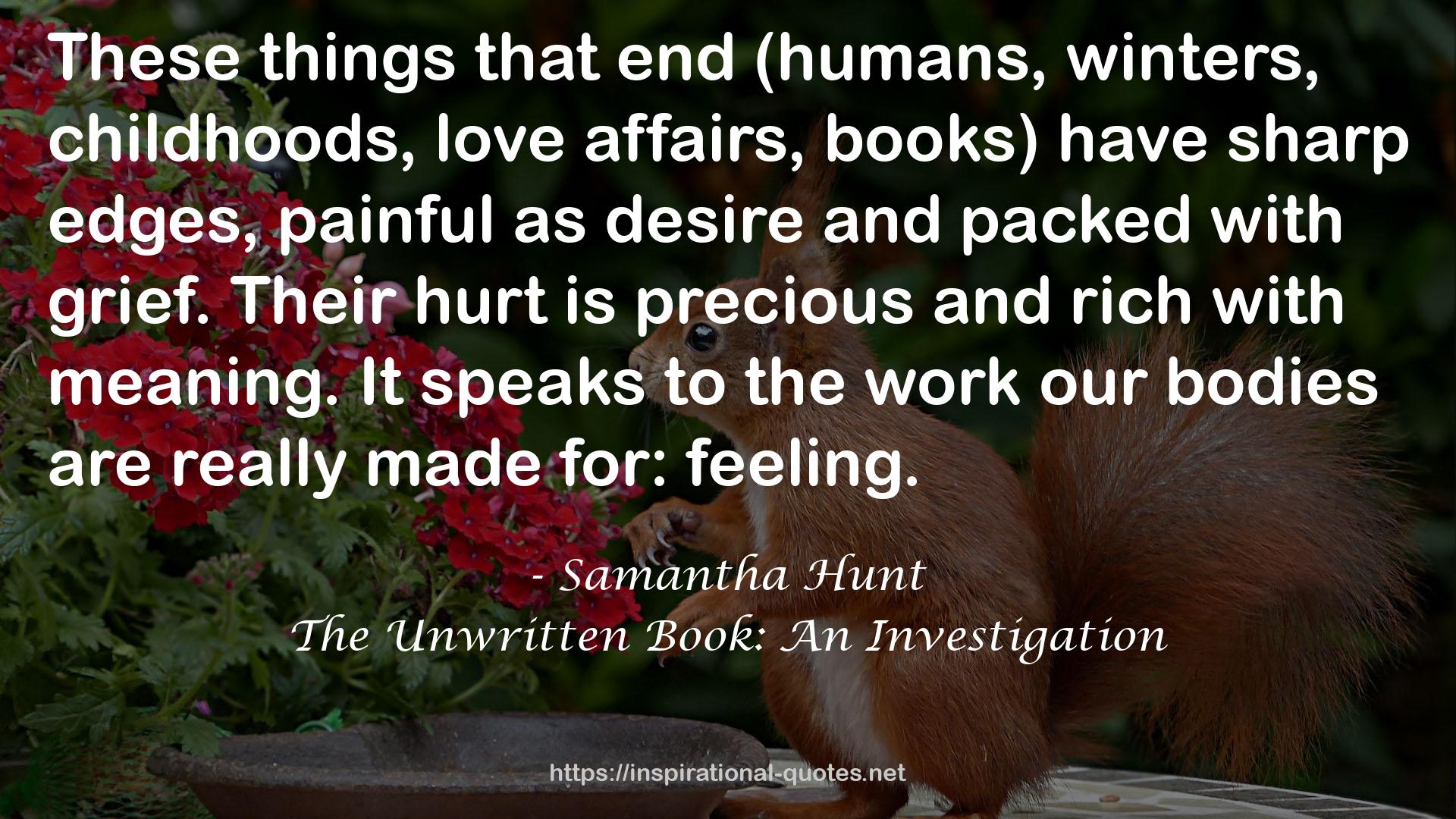 The Unwritten Book: An Investigation QUOTES