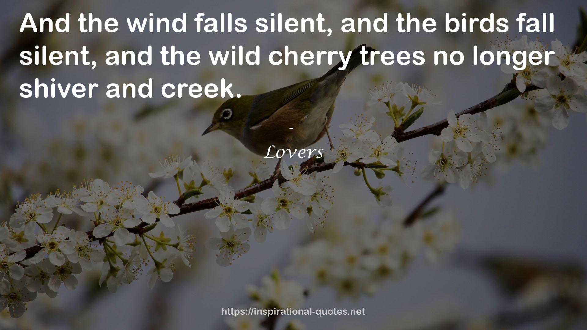 the wild cherry trees  QUOTES