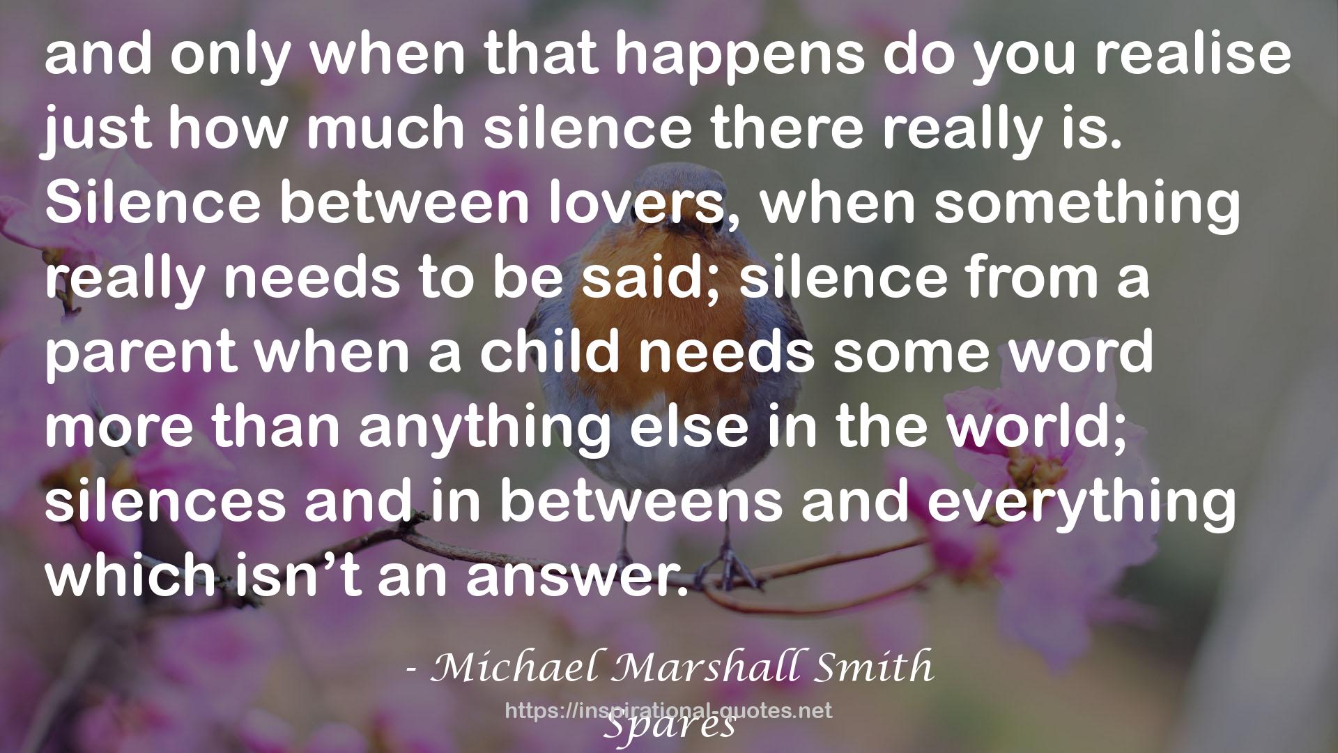 just how much silence  QUOTES
