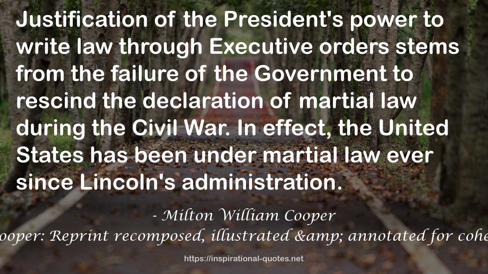 Milton William Cooper QUOTES