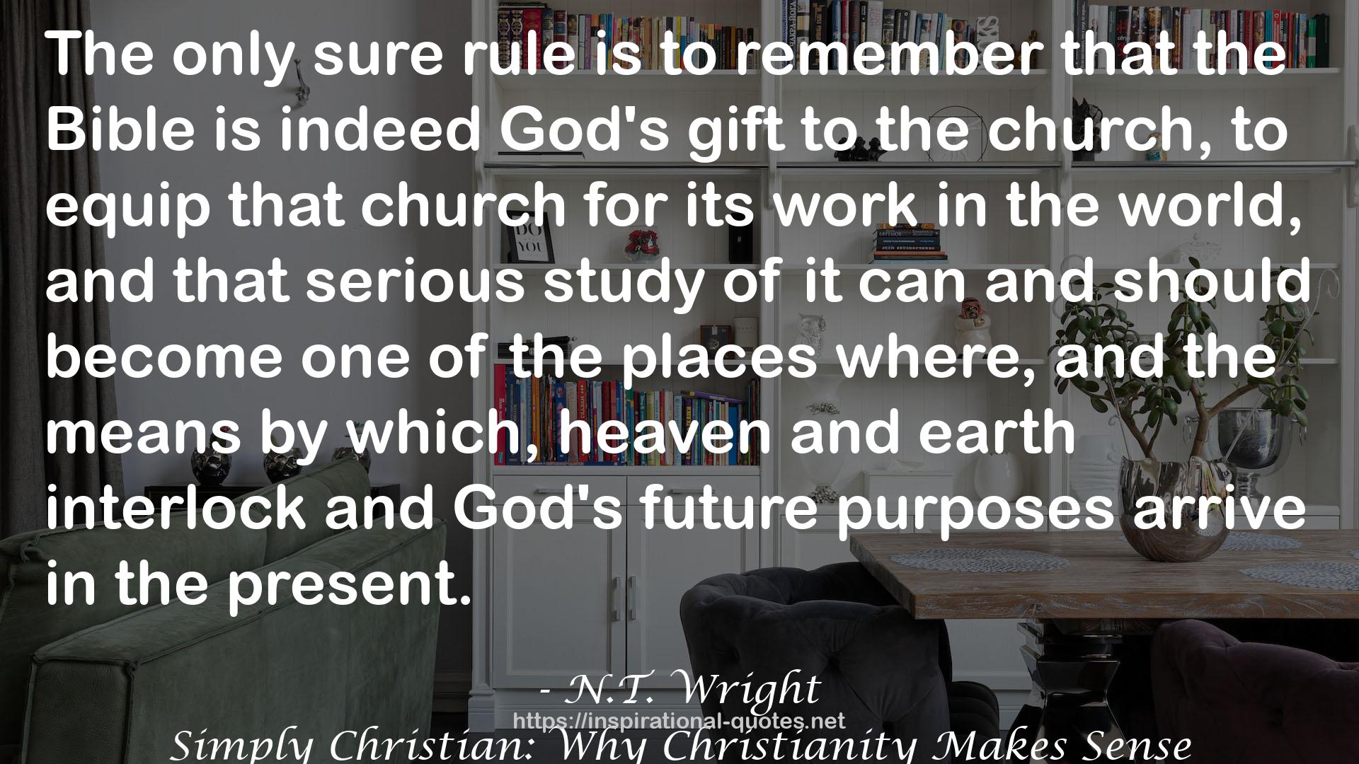 God's future purposes  QUOTES