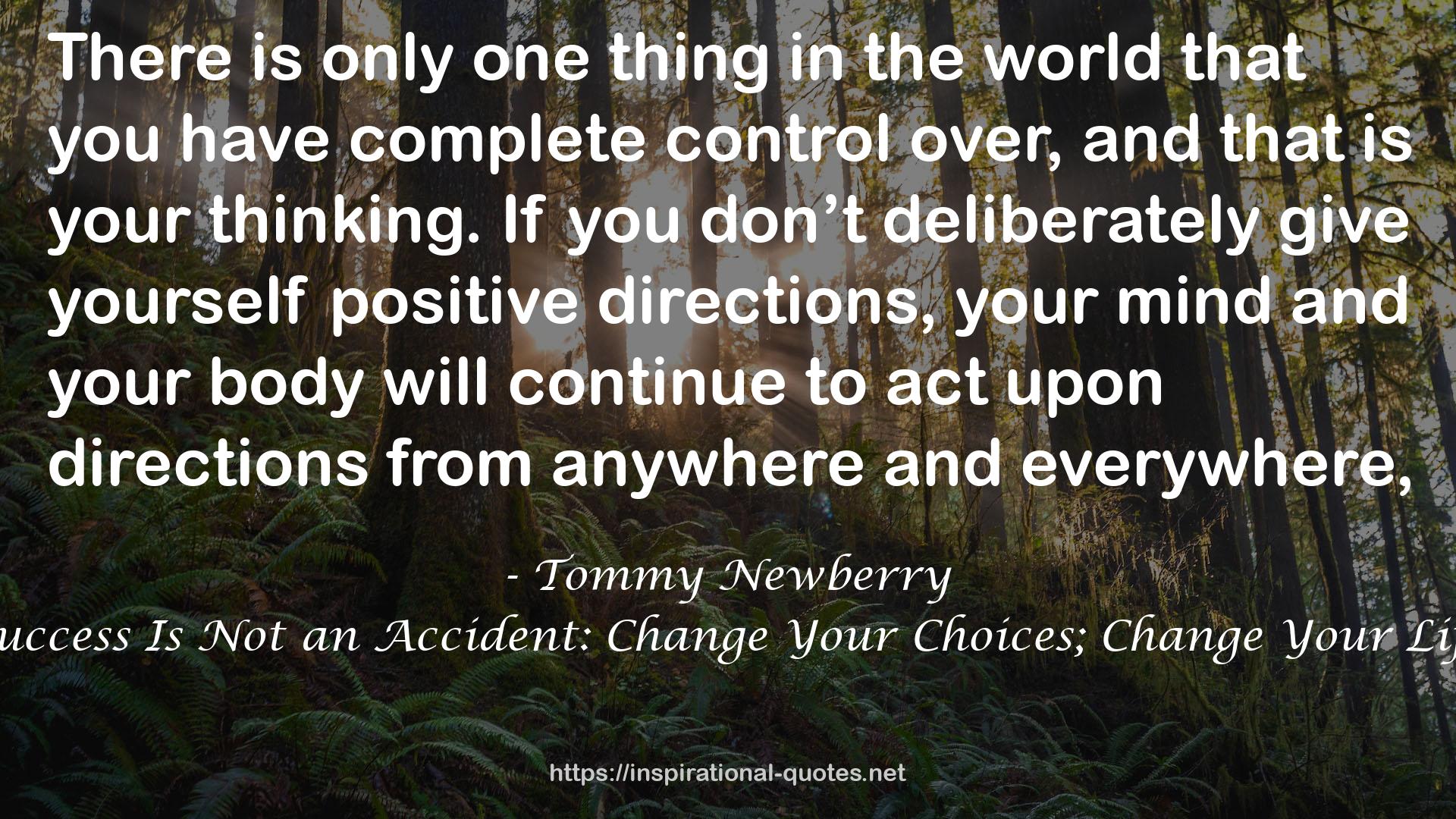 Success Is Not an Accident: Change Your Choices; Change Your Life QUOTES